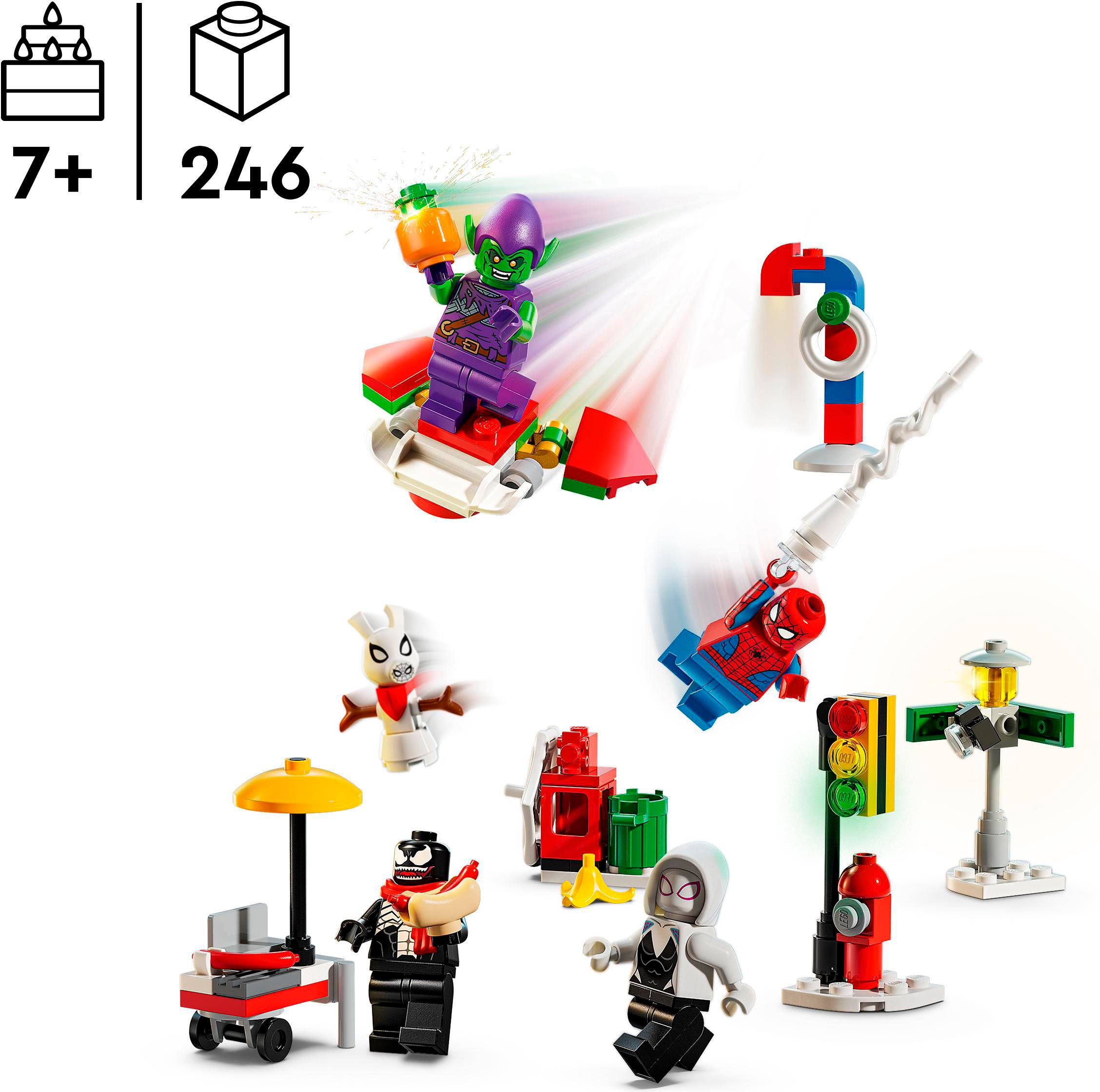 LEGO® Spielzeug-Adventskalender »Spielbausteine, Spider-Man 2024 (76293), LEGO® Super Heroes«, ab 7 Jahren, Made in Europe