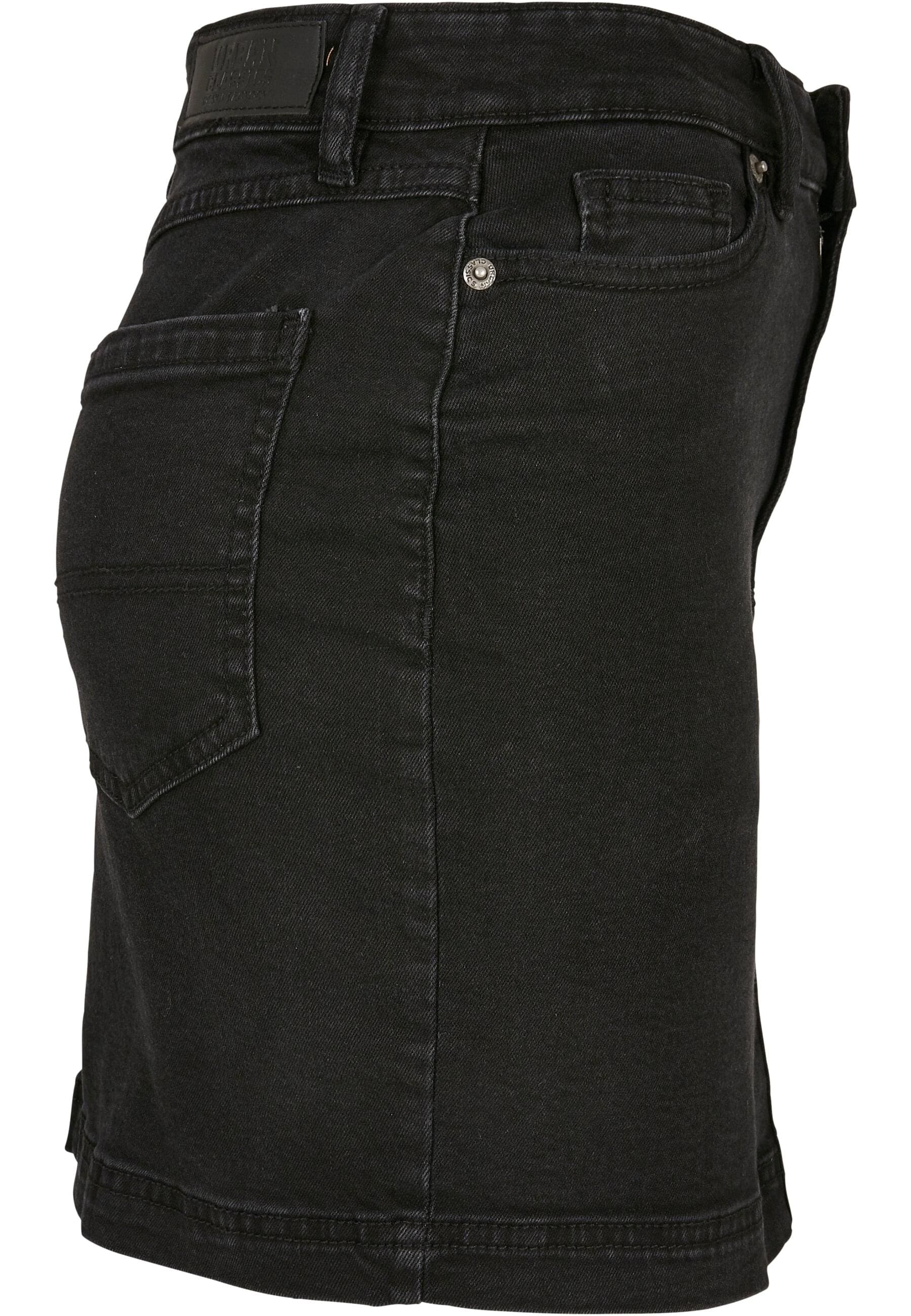 URBAN CLASSICS Jerseyrock »Urban Classics Damen Ladies Organic Stretch Denim Mini Skirt«, (1 tlg.)