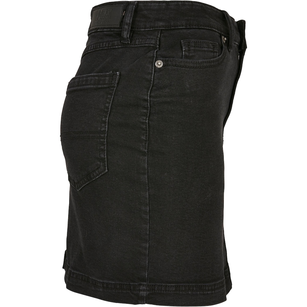 URBAN CLASSICS Jerseyrock »Urban Classics Damen Ladies Organic Stretch Denim Mini Skirt«, (1 tlg.)