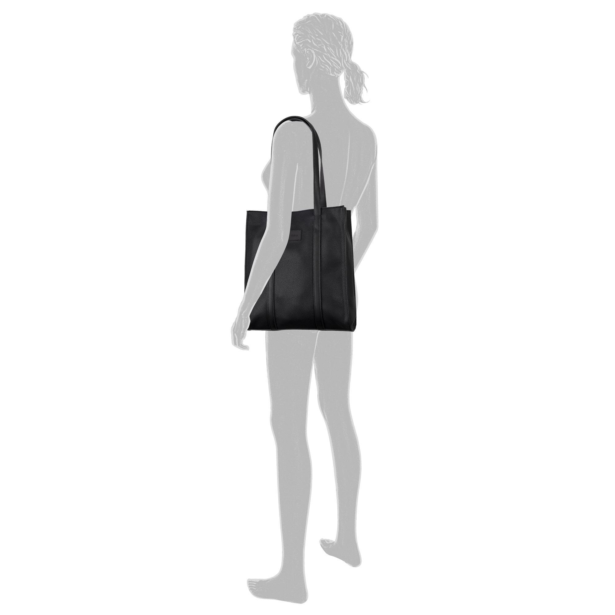 Gabor Shopper "Elfie" Damen Schultertasche mit einem Logo Rubber Patch