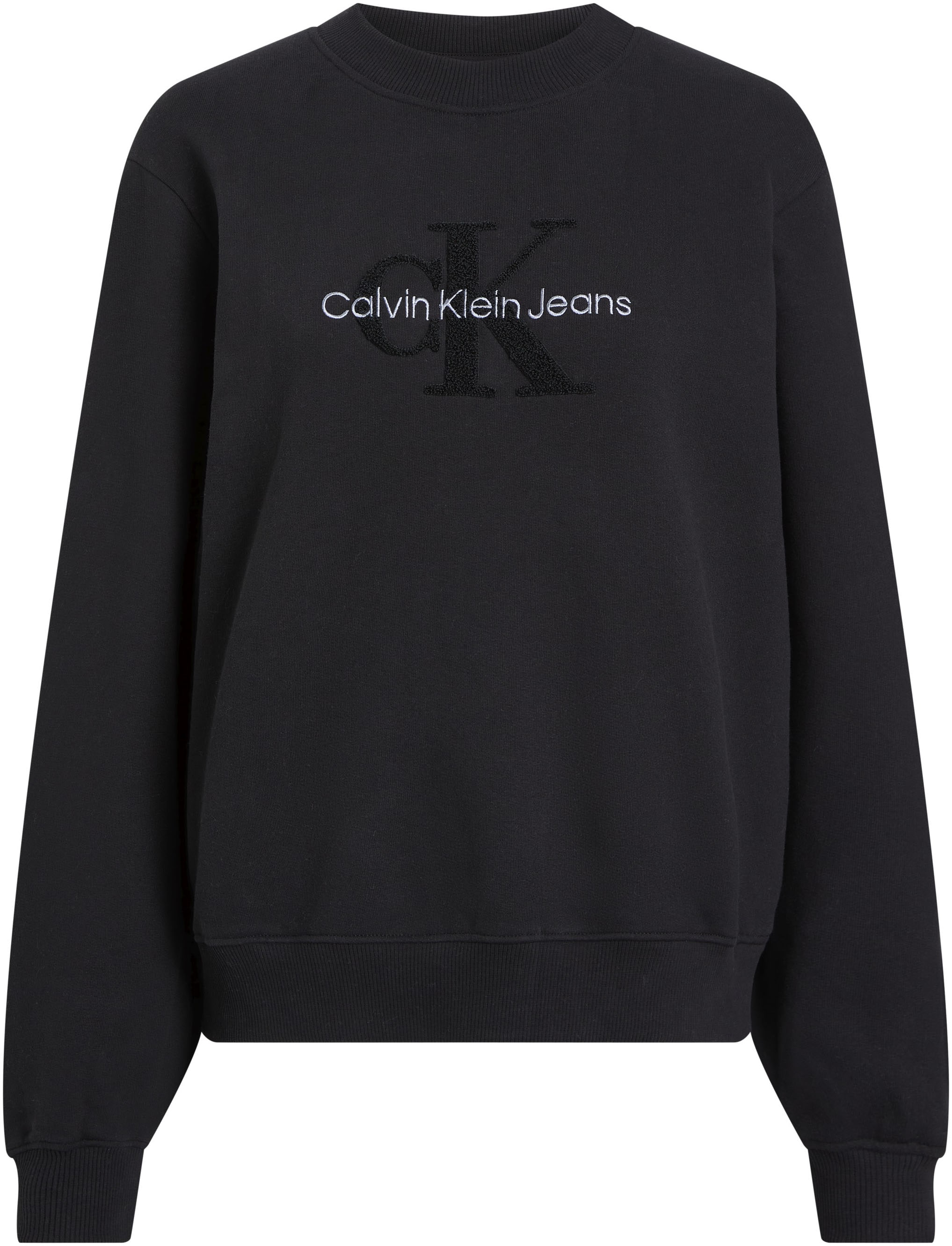 Calvin Klein Jeans Sweatshirt "CHENILLE MONOLOGO CREWNECK", mit Logosticker günstig online kaufen