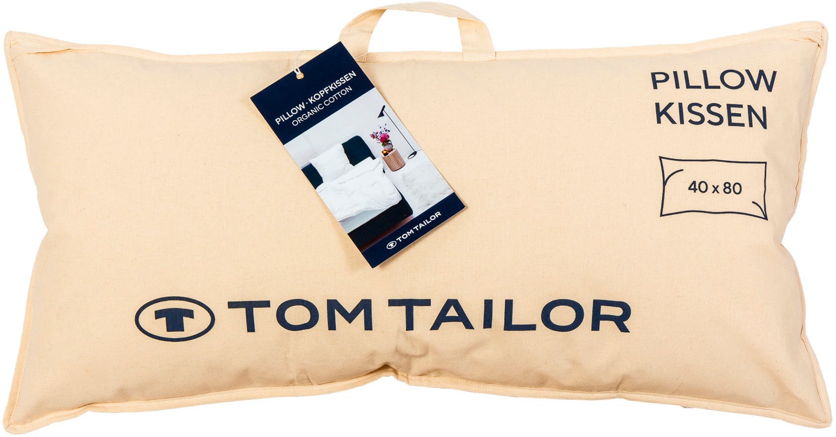 TOM TAILOR HOME Baumwollkissen »Kopfkissen Tom Taillor BIO-Baumwolle«, Bezug: Baumwolle, (1 St.)