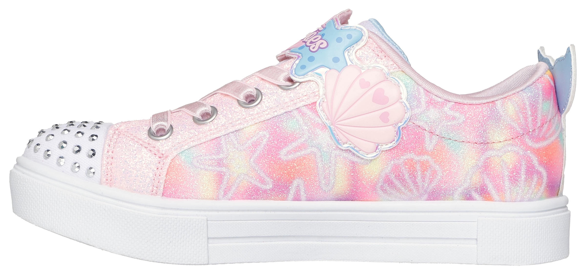 Skechers Sneaker »TWINKLE SPARKS«, Blink,-Schlupfschuh mit Glitzer+Strass, Größenschablone zum Download