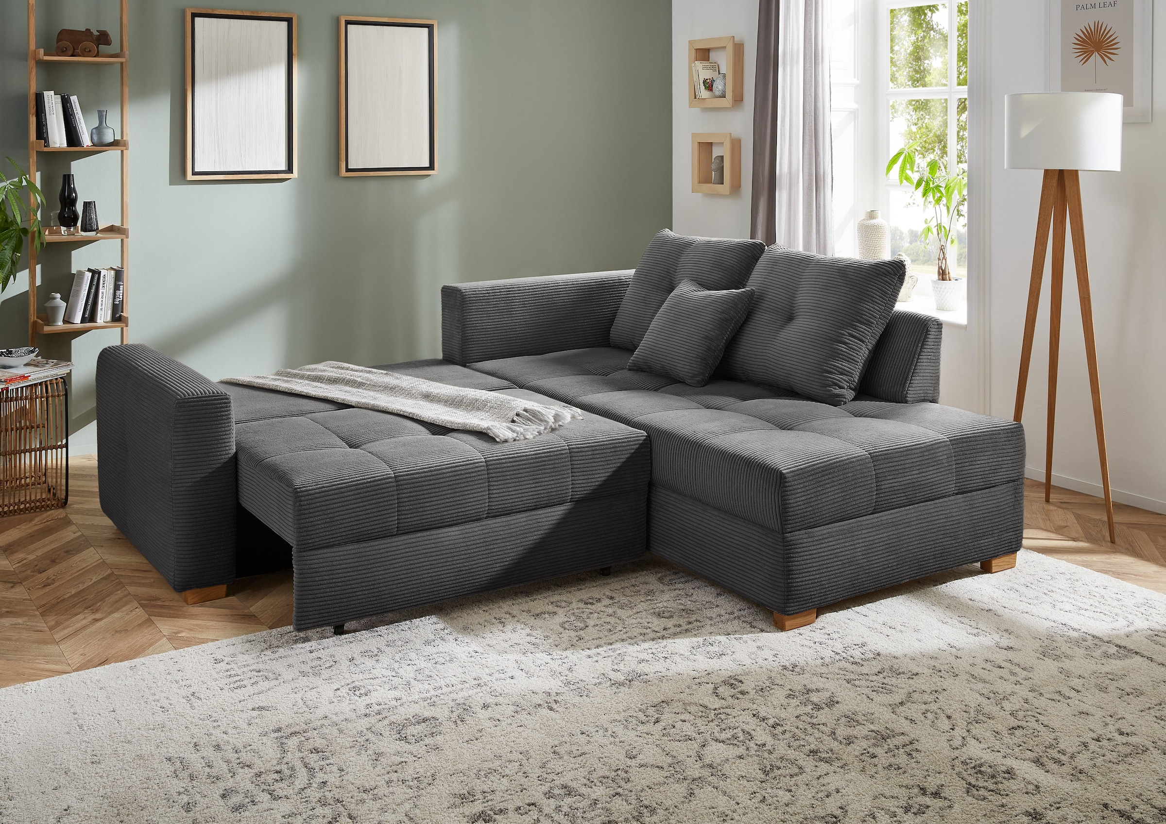 Jockenhöfer Gruppe Ecksofa »Heidelberg L-Form«, inklusive Bettfunktion, Bettkasten, Ottomane links oder rechts