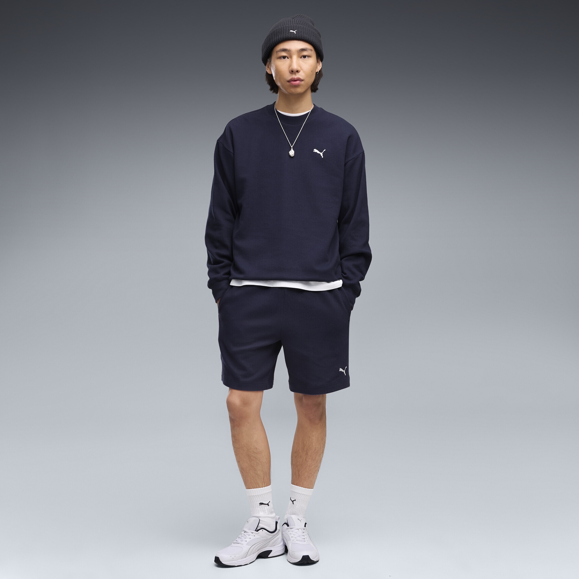 PUMA Sweatshirt »Essentials Elevated Relaxed Material Crew Sweatshirt Herren«
