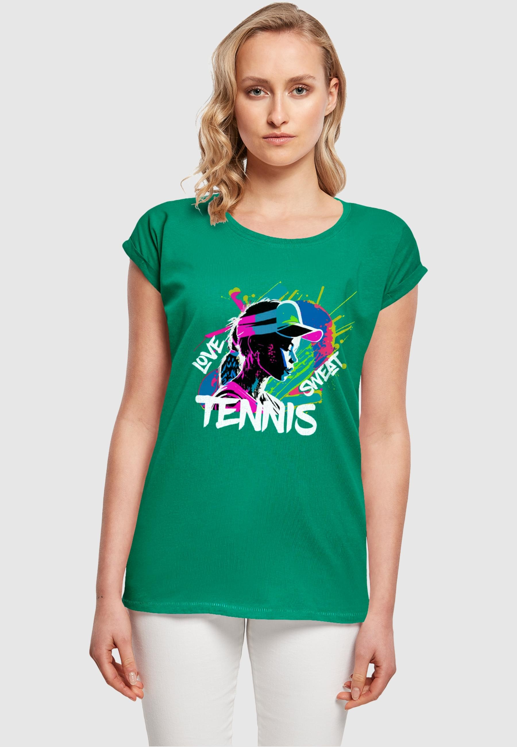 Merchcode T-Shirt »Merchcode Damen Ladies Tennis Love, Sweat - T-Shirt«, (1 tlg.)