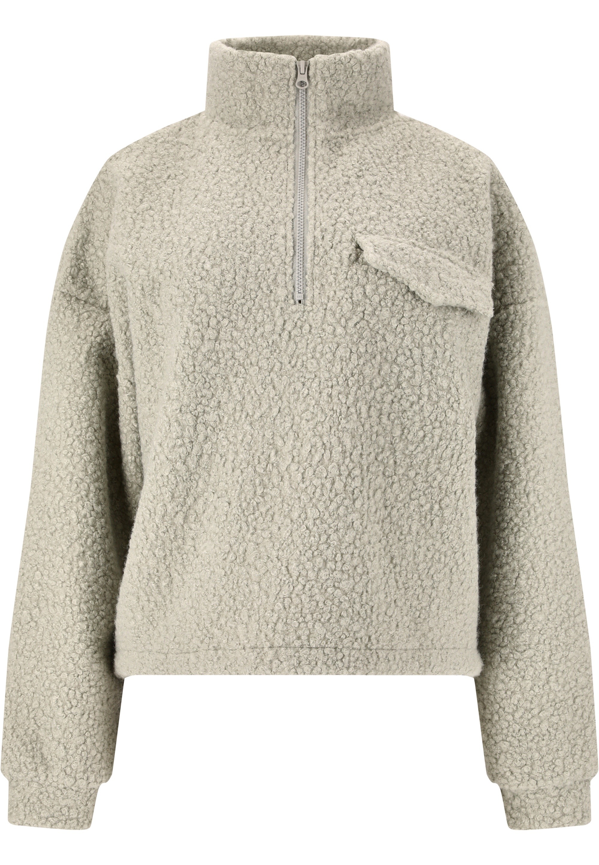 ATHLECIA Strickpullover "Florrie", mit Teddy-Fleece und halbem Reißverschlu günstig online kaufen
