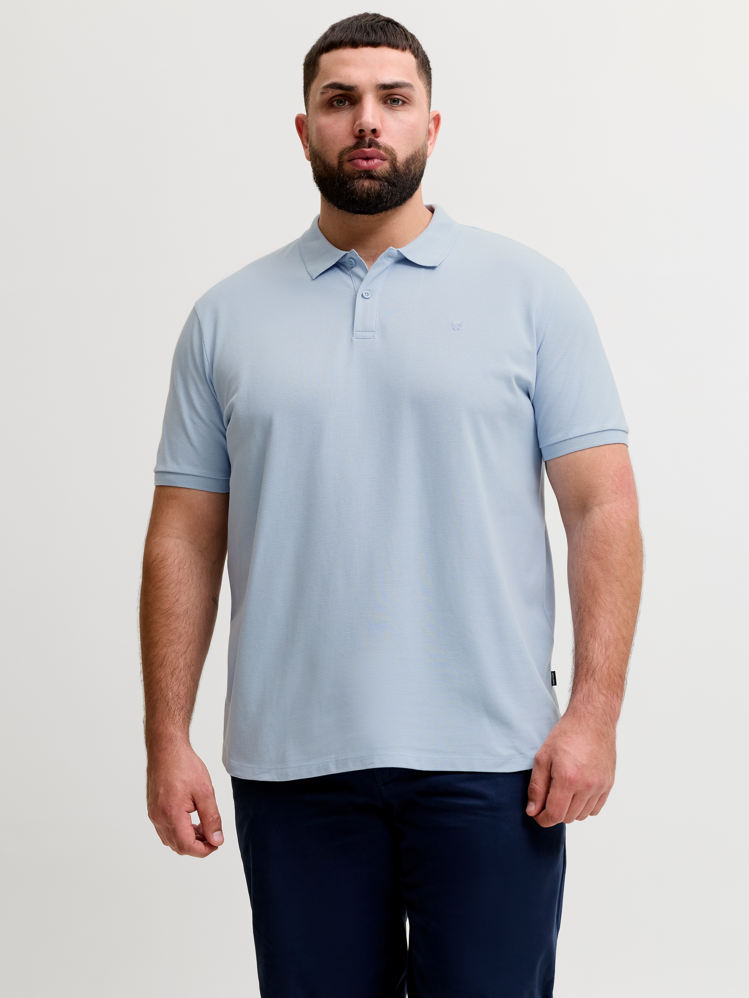 Jack & Jones PlusSize Poloshirt "Jprblaweston Ss Polo Pls" Mit Stickerei
