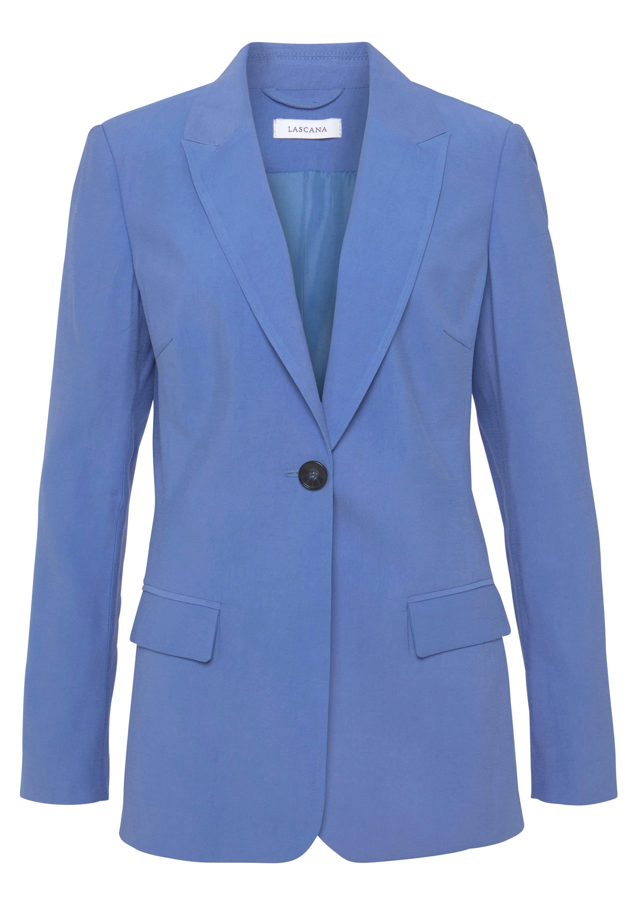 LASCANA Longblazer, mit tiefem Reverskragen, Damenblazer, sportlich-elegant günstig online kaufen