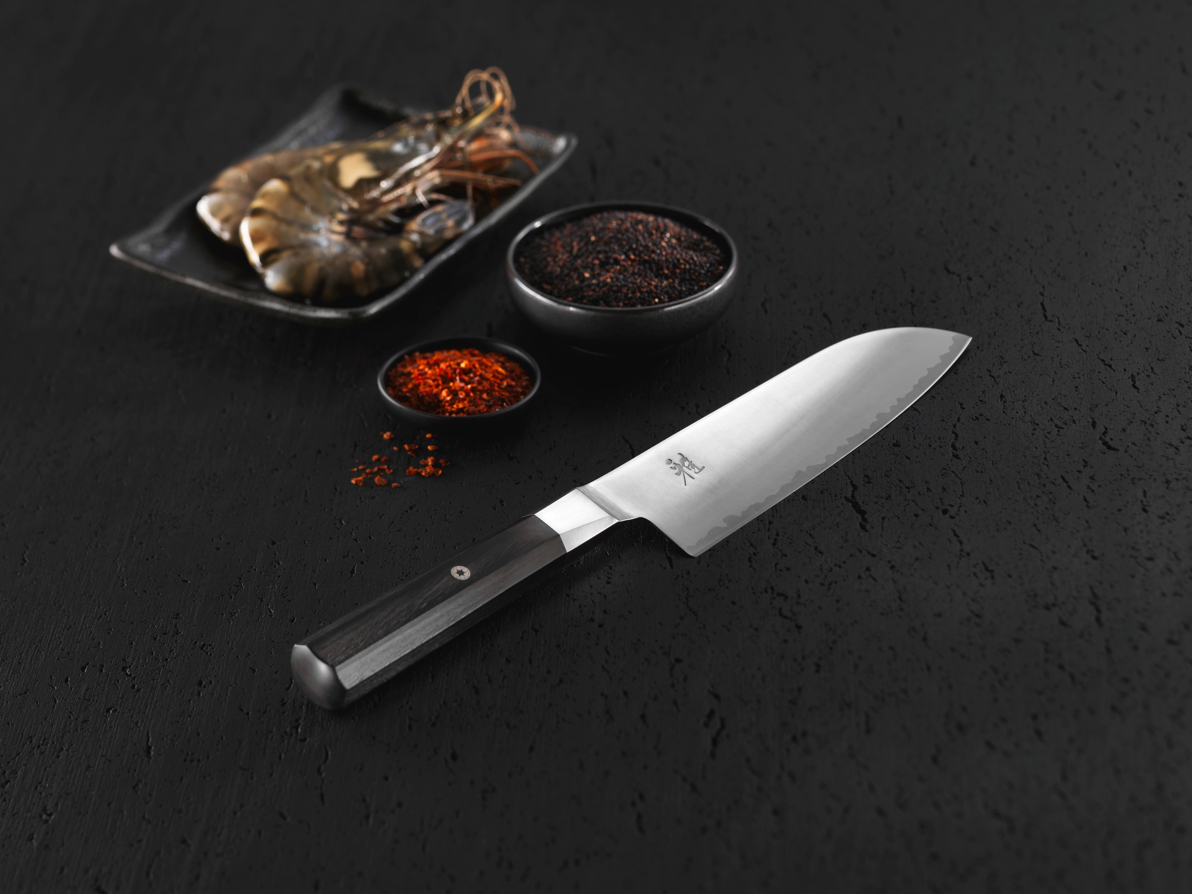 Zwilling Santokumesser »MIYABI 4000FC«, (1 tlg.), Klingenlänge 18 cm, Griff aus Pakkaholz