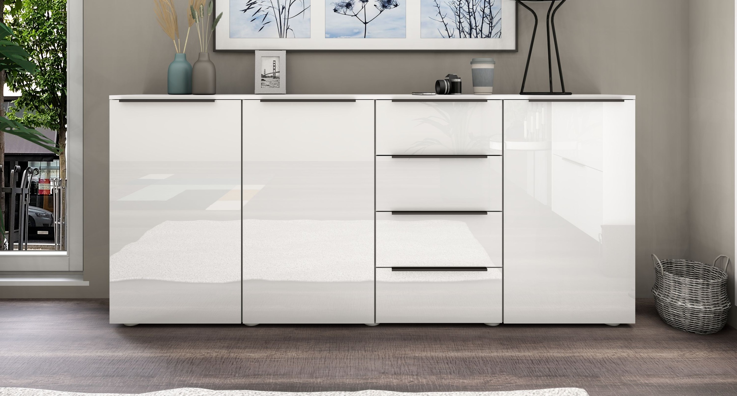 borchardt Möbel Highboard "Tom", Breite 200 cm günstig online kaufen