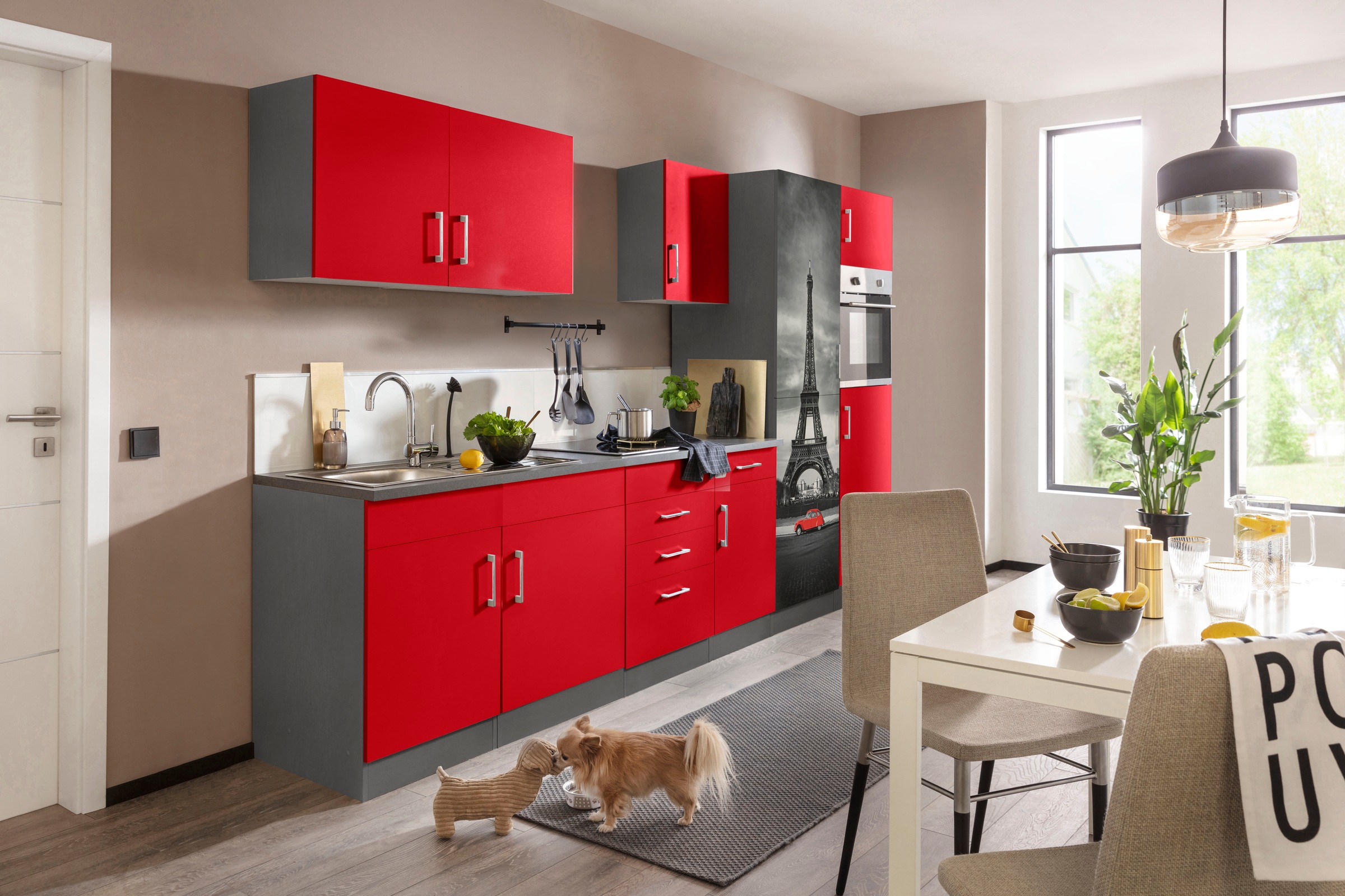 KOCHSTATION Küchenzeile "KS-Paris – Küchen mit einzigartigen Fotomotiven au günstig online kaufen
