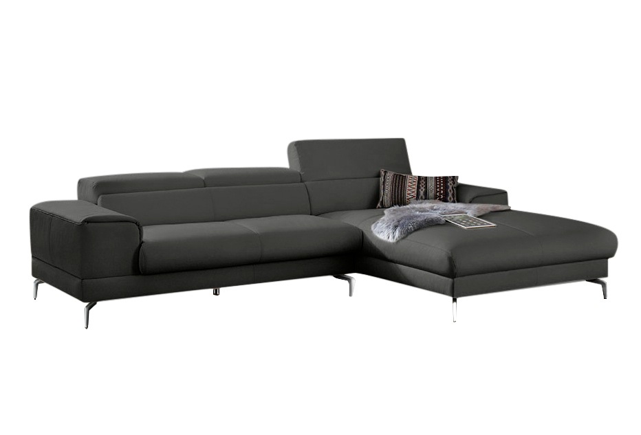 W.SCHILLIG Ecksofa »piedroo, Designsofa mit tollem Sitzkomfort, bequem und elegant, L-Form«, Kopfteilverstellung, wahlweise mit Sitztiefenverstellung, Breite 303cm