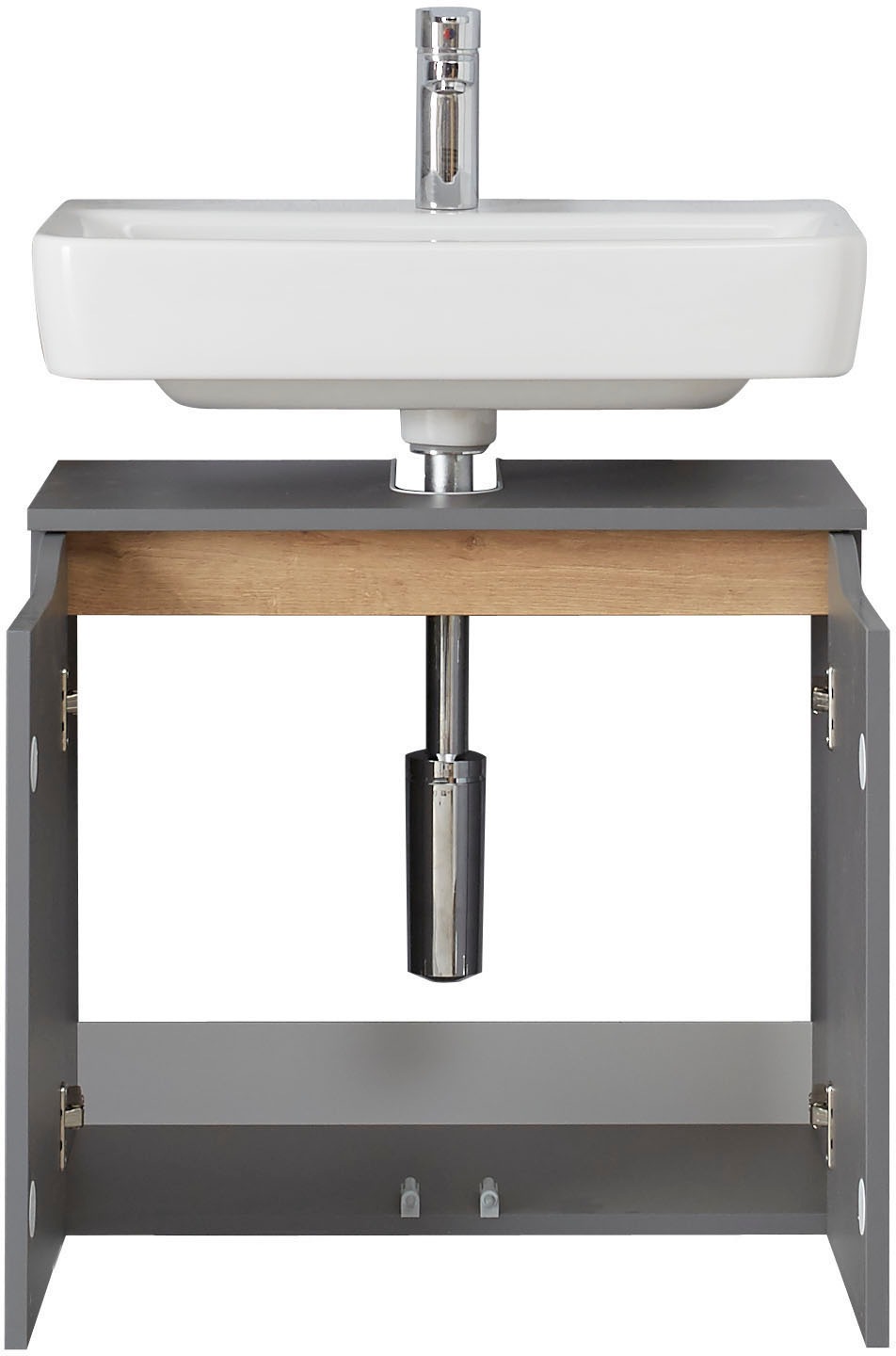 Saphir Badmöbel-Set »Quickset 2-teilig, Waschbeckenunterschrank mit LED-Spiegel«, (2 St.), Waschplatz 60 cm breit, inkl. Türdämpfer, 2 Türen, Bad-Set