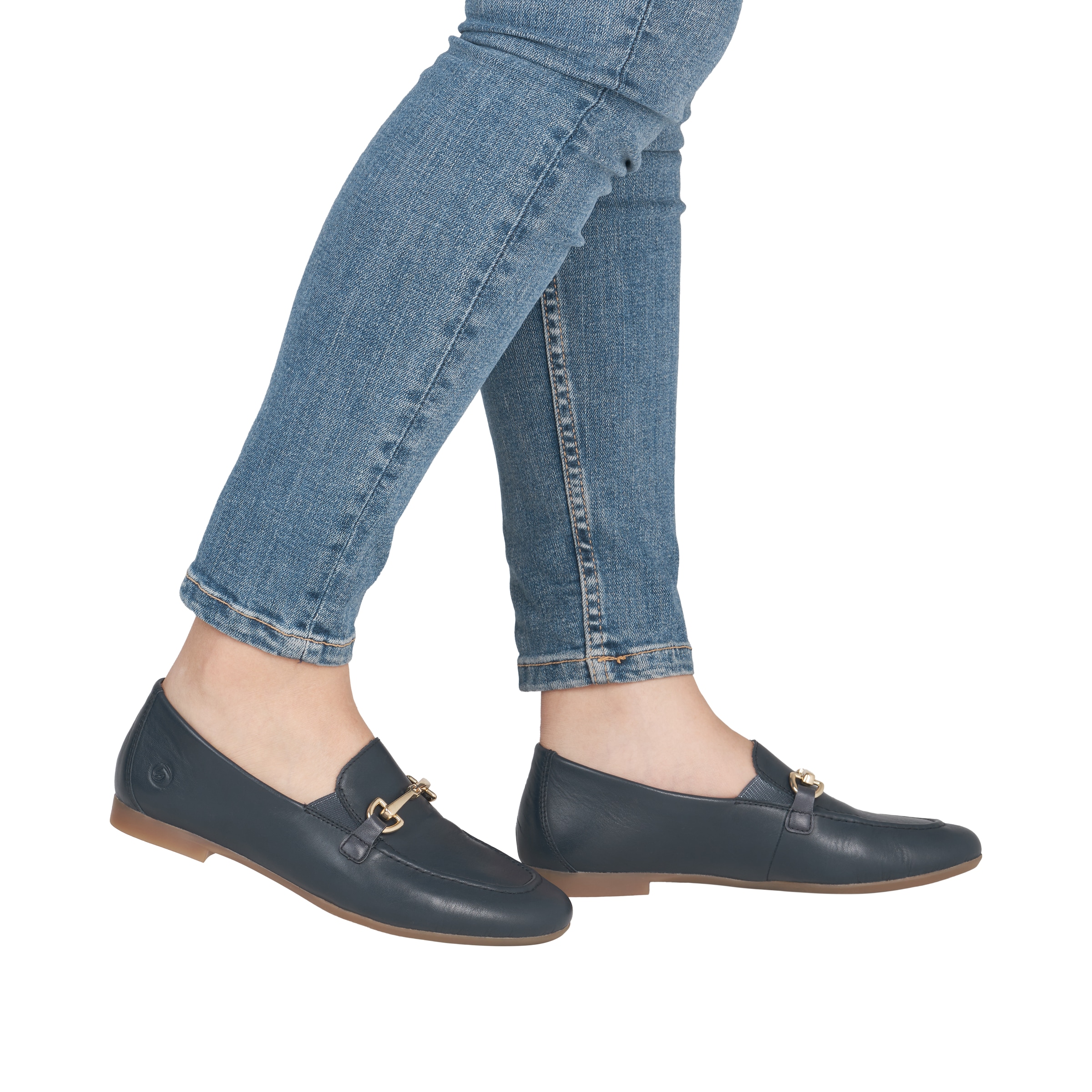 Remonte Loafer  Slipper, Schlupfschuh, Spangenschuh mit kleinen Stretcheinsätzen