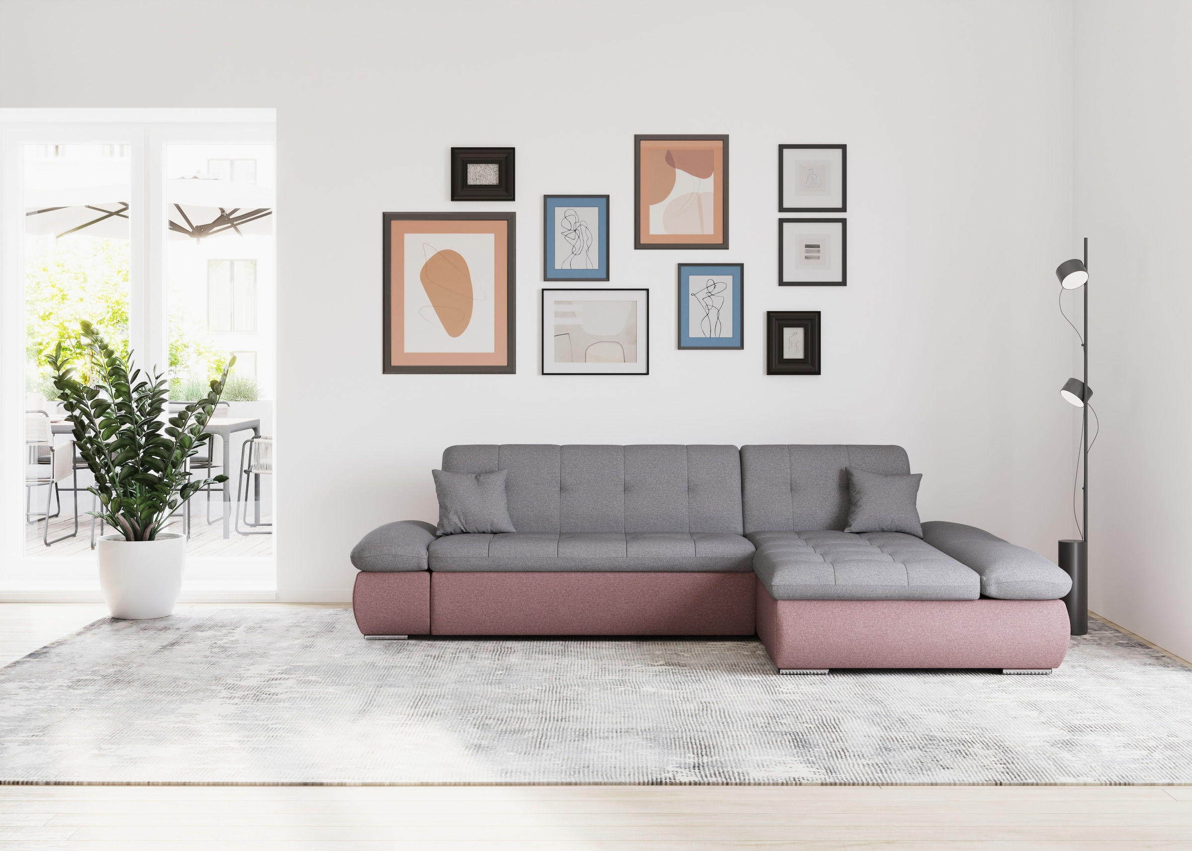 DOMO collection Ecksofa "Moric, L-Form, XXL-Sofa - Breite 300cm", wahlweise günstig online kaufen