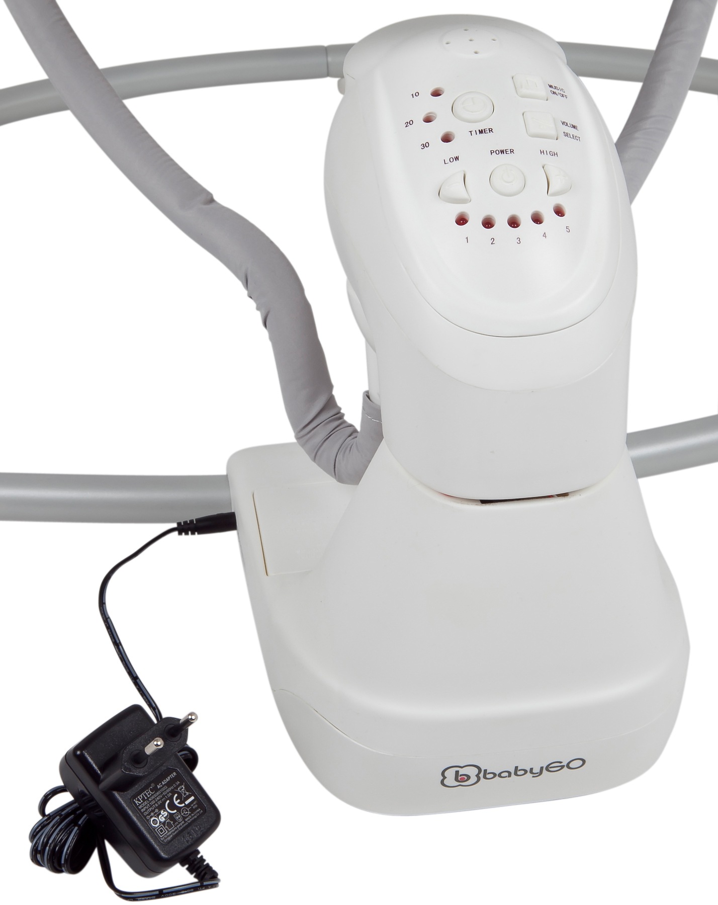 BabyGo Babywippe »Cuddly, grey« bis 9 kg elektrisch, mit Sound