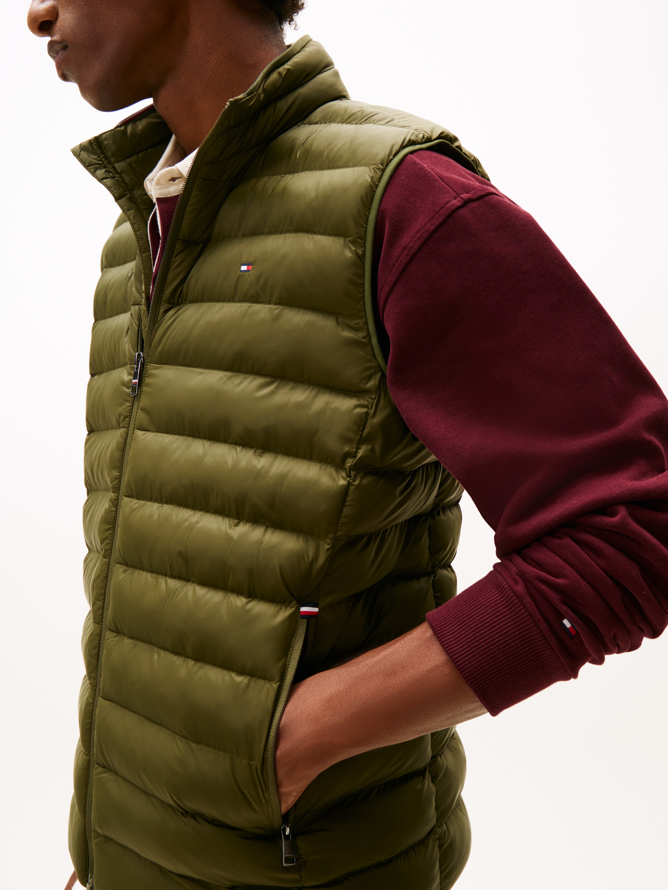 Tommy Hilfiger Steppweste "PACKABLE RECYCLED VEST", mit Logostickerei günstig online kaufen