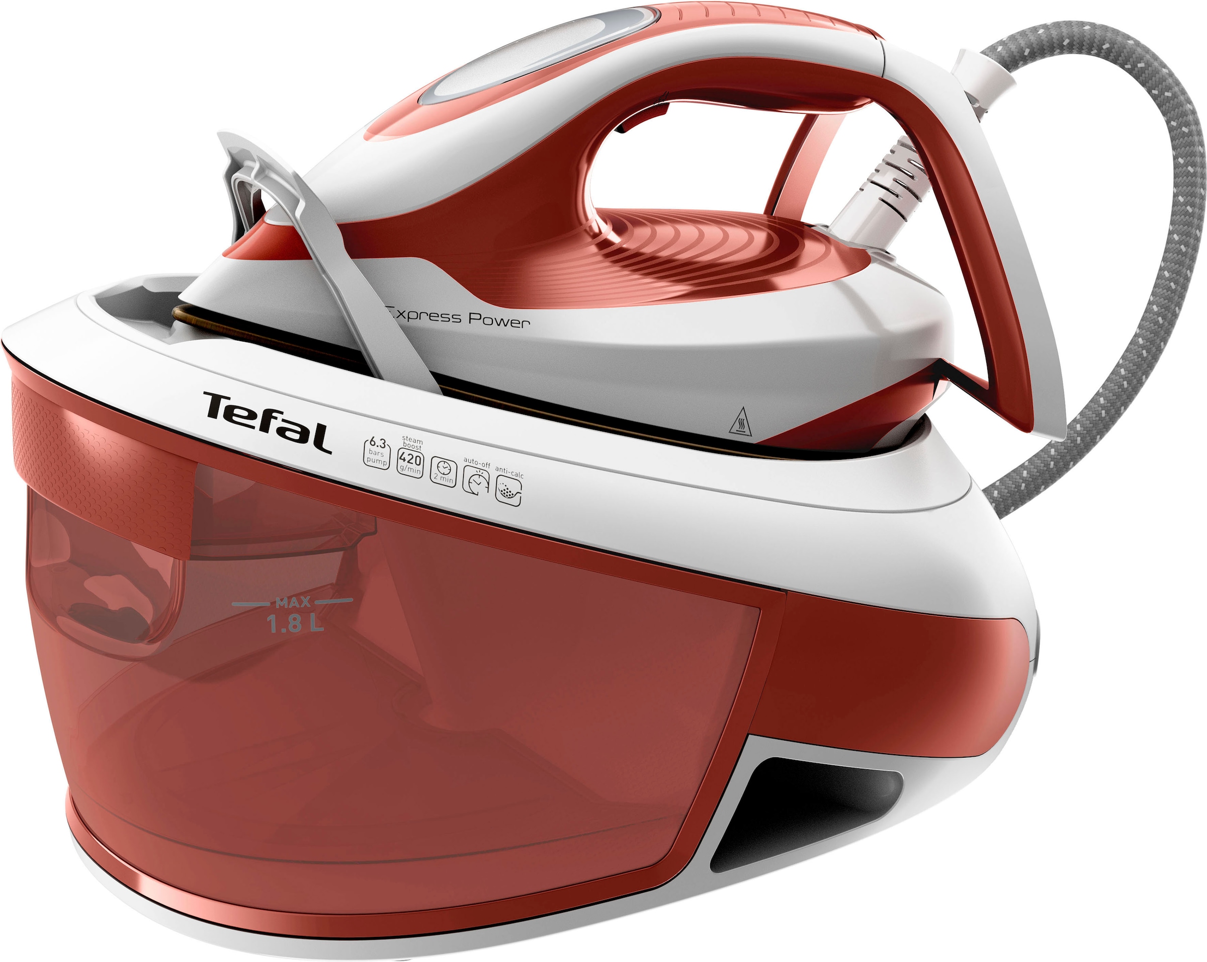 Tefal Dampfbügelstation "Express Power, 6,3 Bar Druck, 1,8 L Wassertank, Ka günstig online kaufen