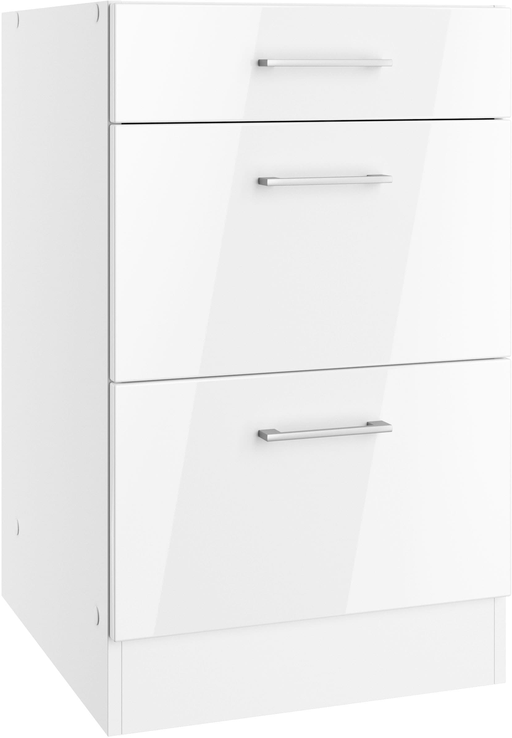 KOCHSTATION "KS-Milan" Auszugschrank 50 cm, matte oder hochglänzende Fronten