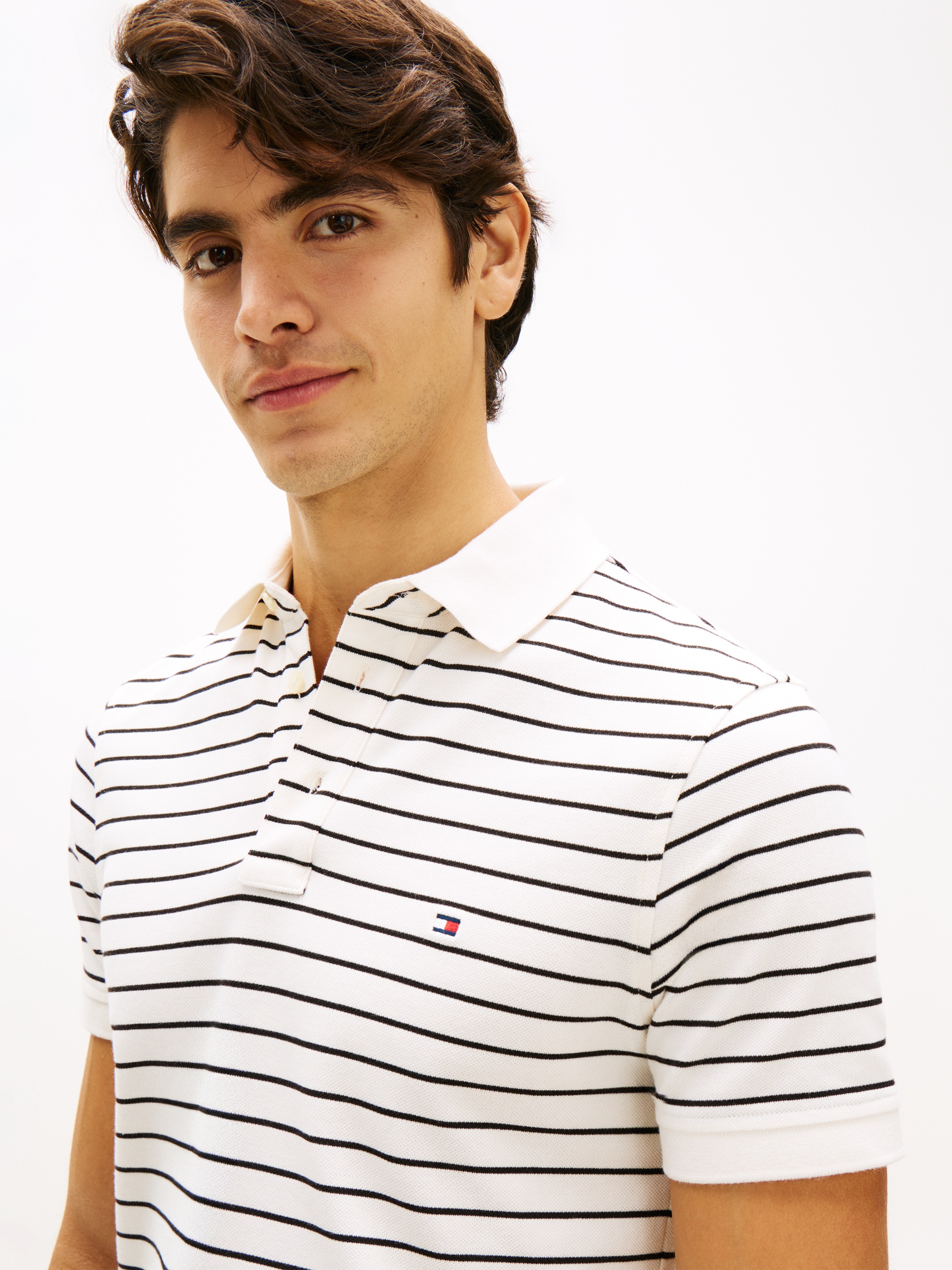 Tommy Hilfiger Poloshirt "1985 SLIM POLO" Markenstickerei, aus Baumwoll-Piq günstig online kaufen