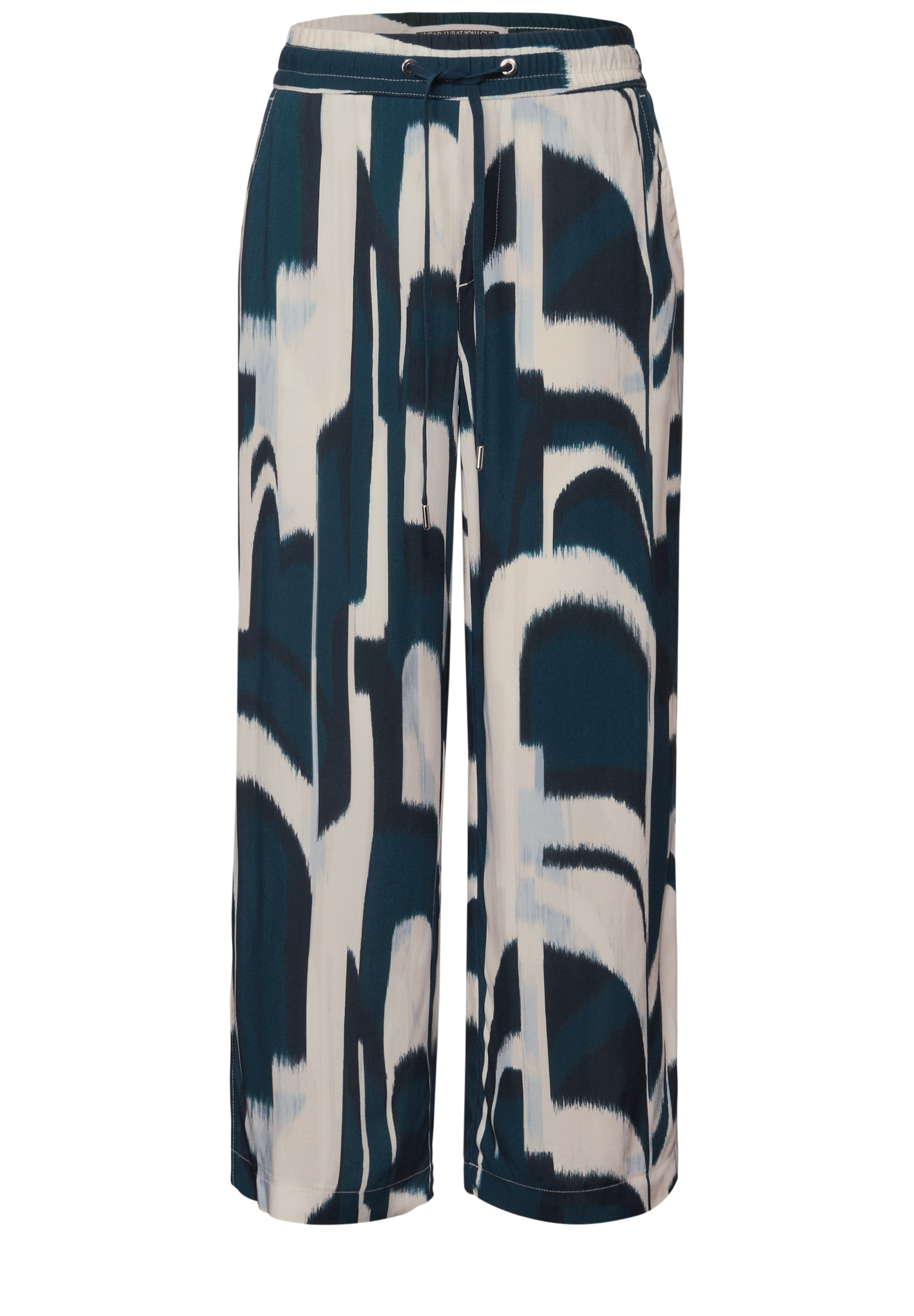 STREET ONE Stoffhose »Style Emee«, mit elastischem Bund und Tunnelzug, mit grafischem Muster