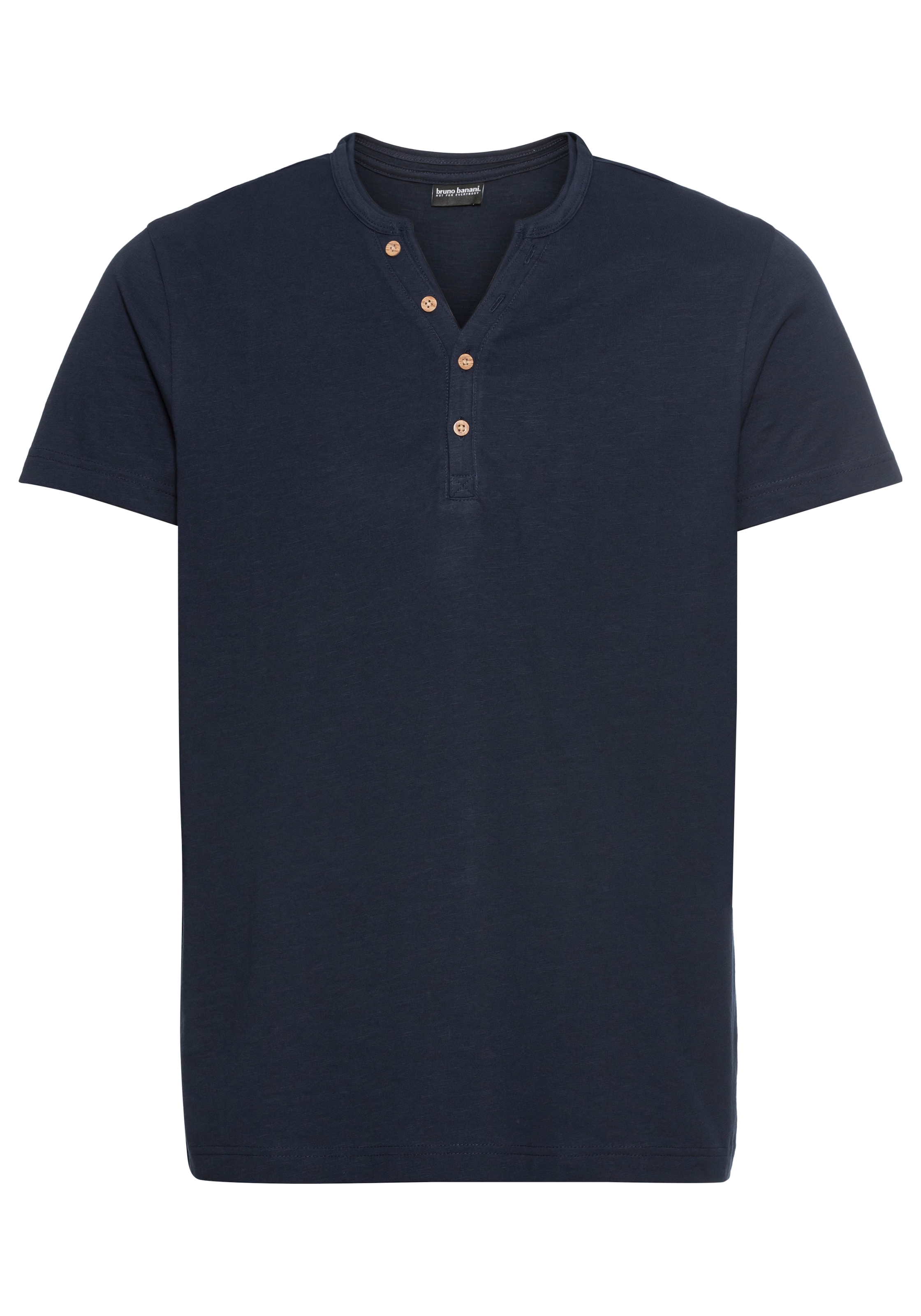Bruno Banani T-Shirt, Mit geknöpften V-Ausschnitt