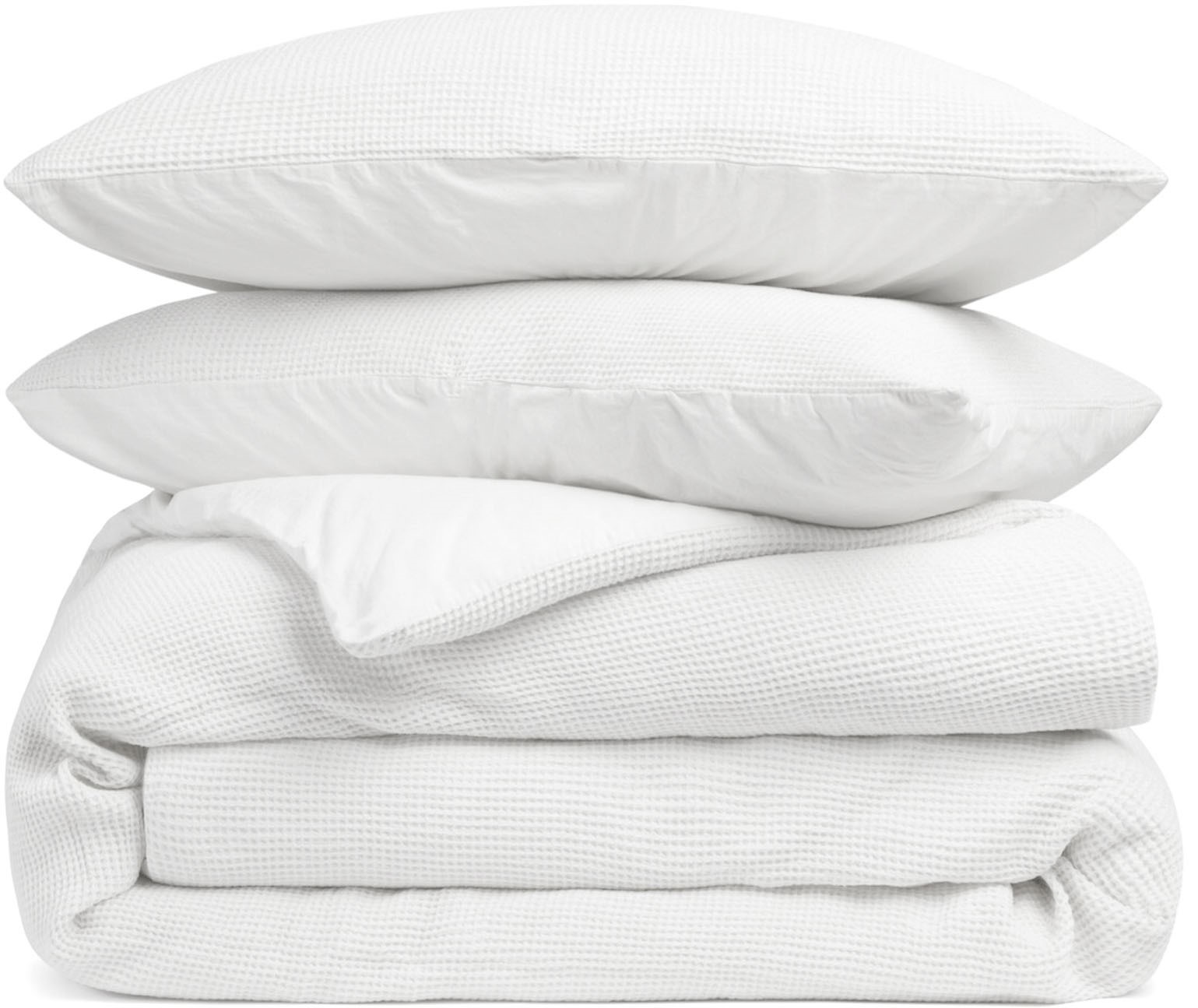 Thumbnail - Heckett & Lane Wendebettwäsche "Vafala" 2 Stk. Waffelmuster,100% Baumwolle ab 135x200 cm.