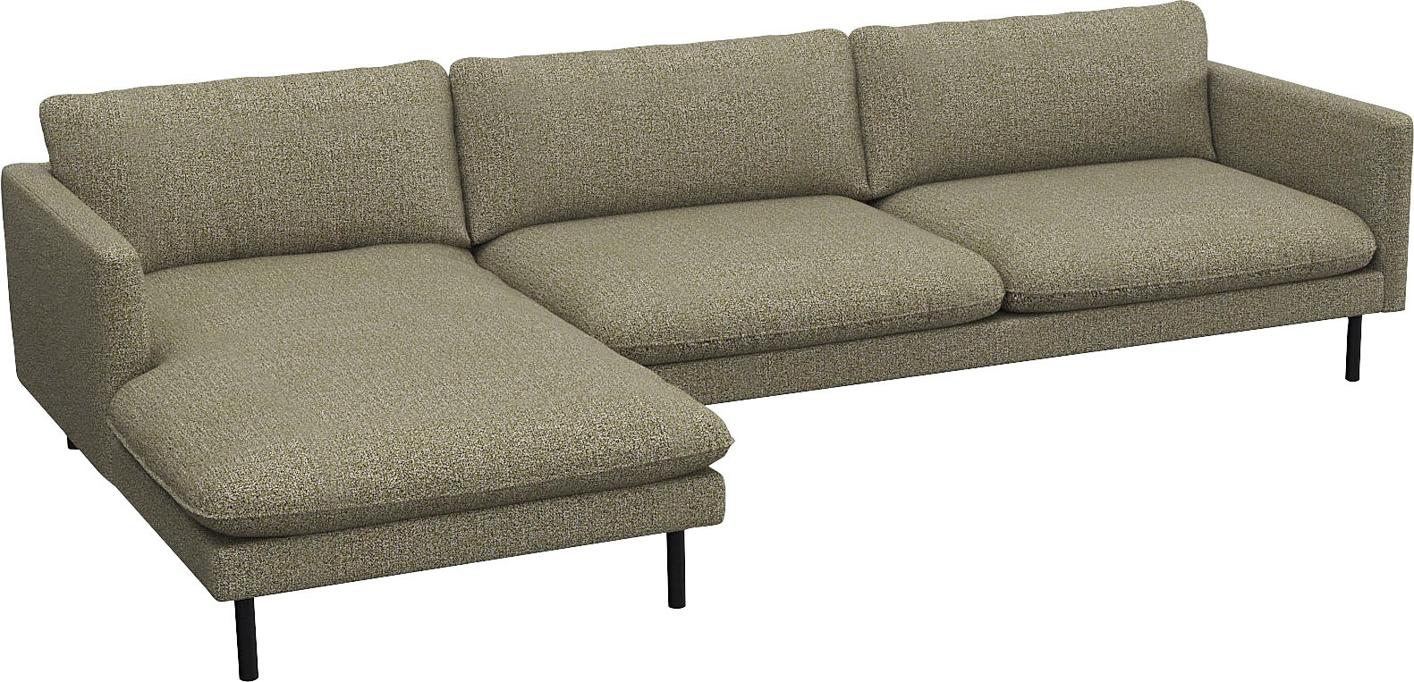 FLEXLUX Ecksofa »Bolzano, elegant und bequem, L-Form«, Sitzaufbau mit Kaltschaum & Stahl-Wellen, loose Sitz -& Rückenkissen