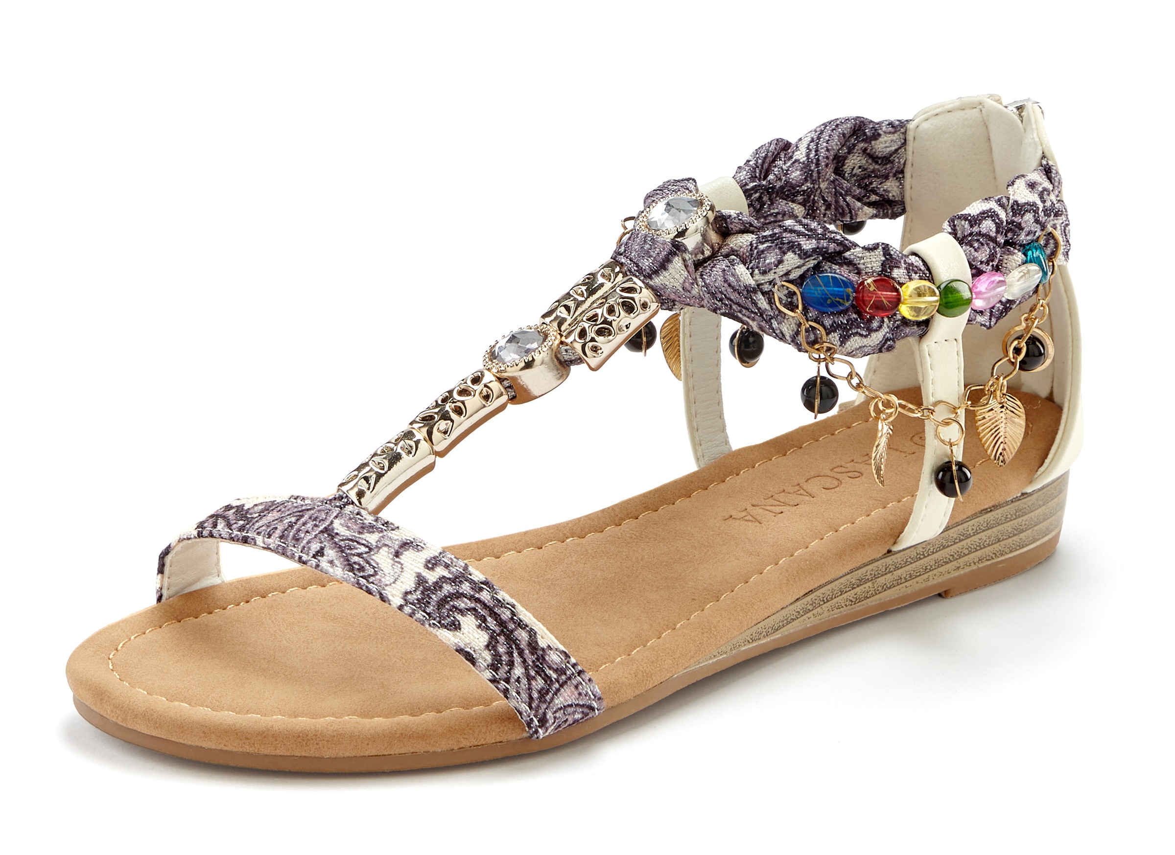 LASCANA Sandale "Sommerschuh, Sandalette,", mit Schmuckkettchen und Schmuck günstig online kaufen