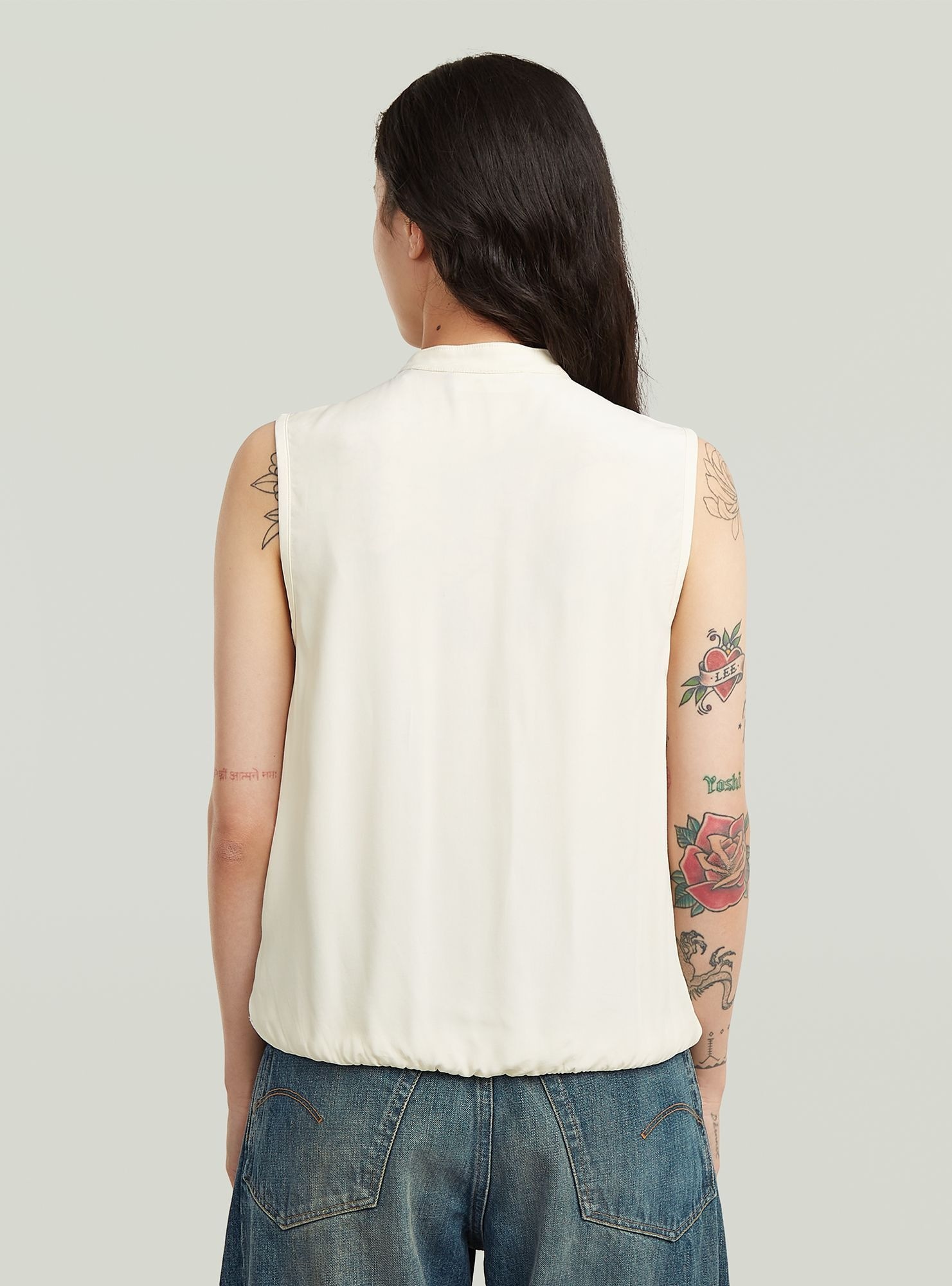 G-STAR Langarmshirt »Stand-Up Collar Sleeveless Top«