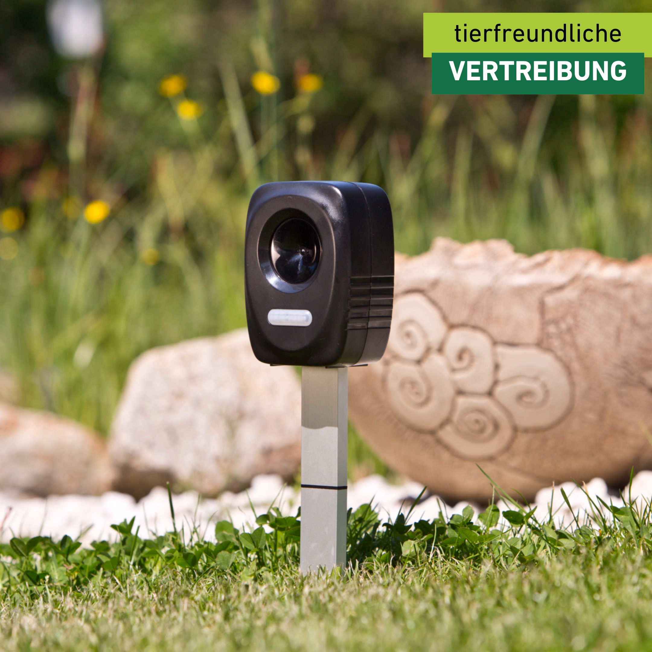 Windhager Ultraschall-Tierabwehr »Gerät Outdoor,  mit Solar oder Batterie« Tiervertreiber gegen Marder, Waschbären, Wirkungsbereich 40 oder 60 m²