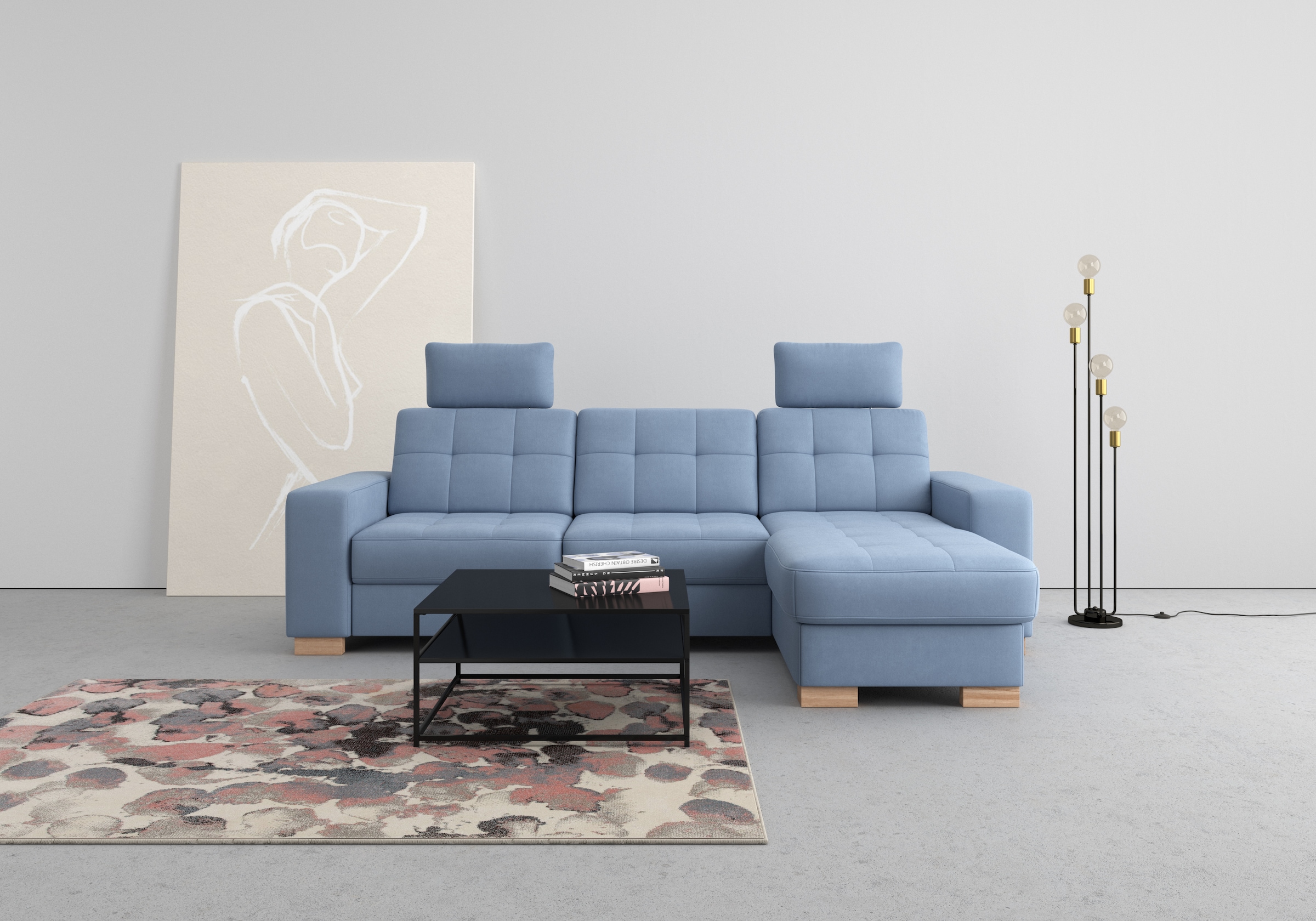 sit&more Ecksofa "Quincy L-Form" wahlweise mit Bettfunktion und Bettkasten günstig online kaufen