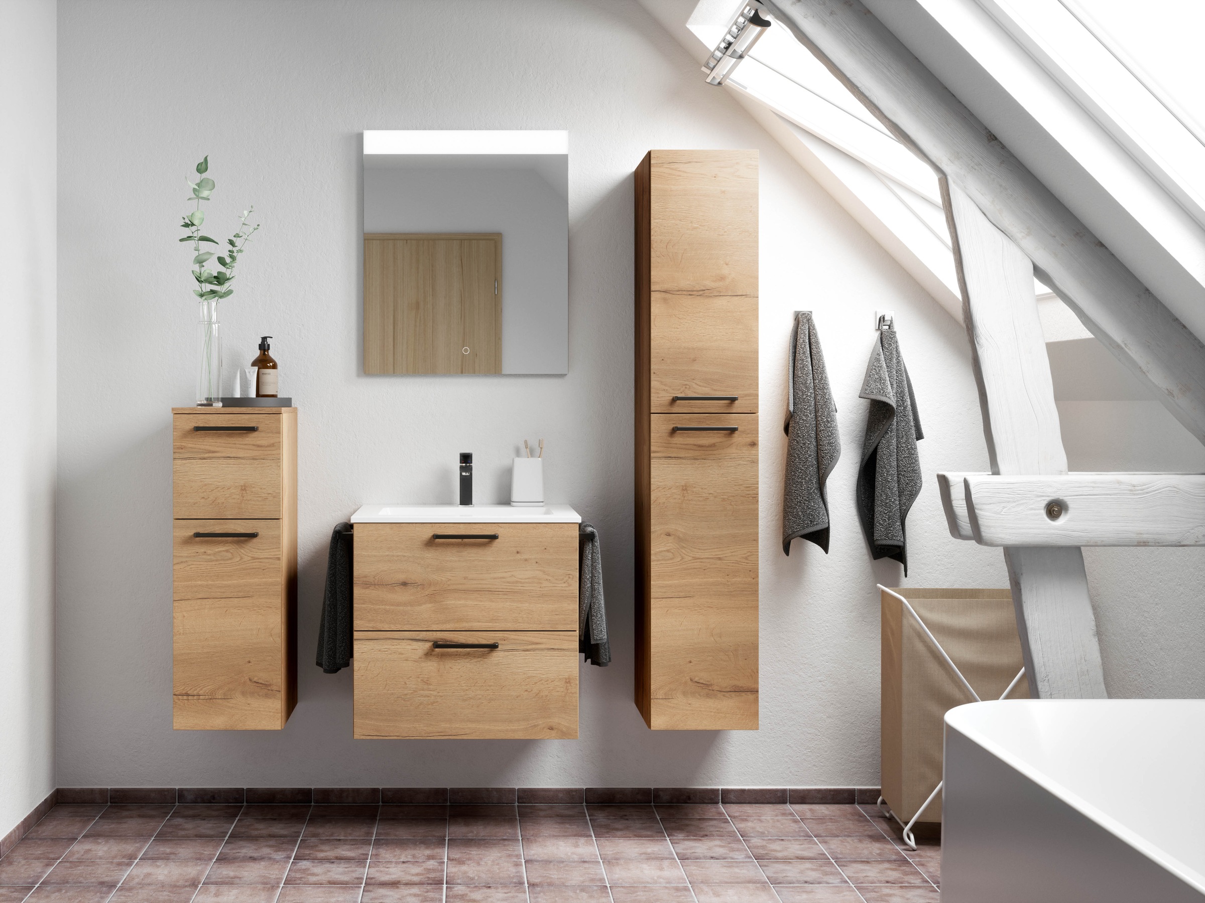 nobilia Badmöbel-Set "Tolvina" vormontiert, mit Soft-Close, 4 Stk. tlg. günstig online kaufen