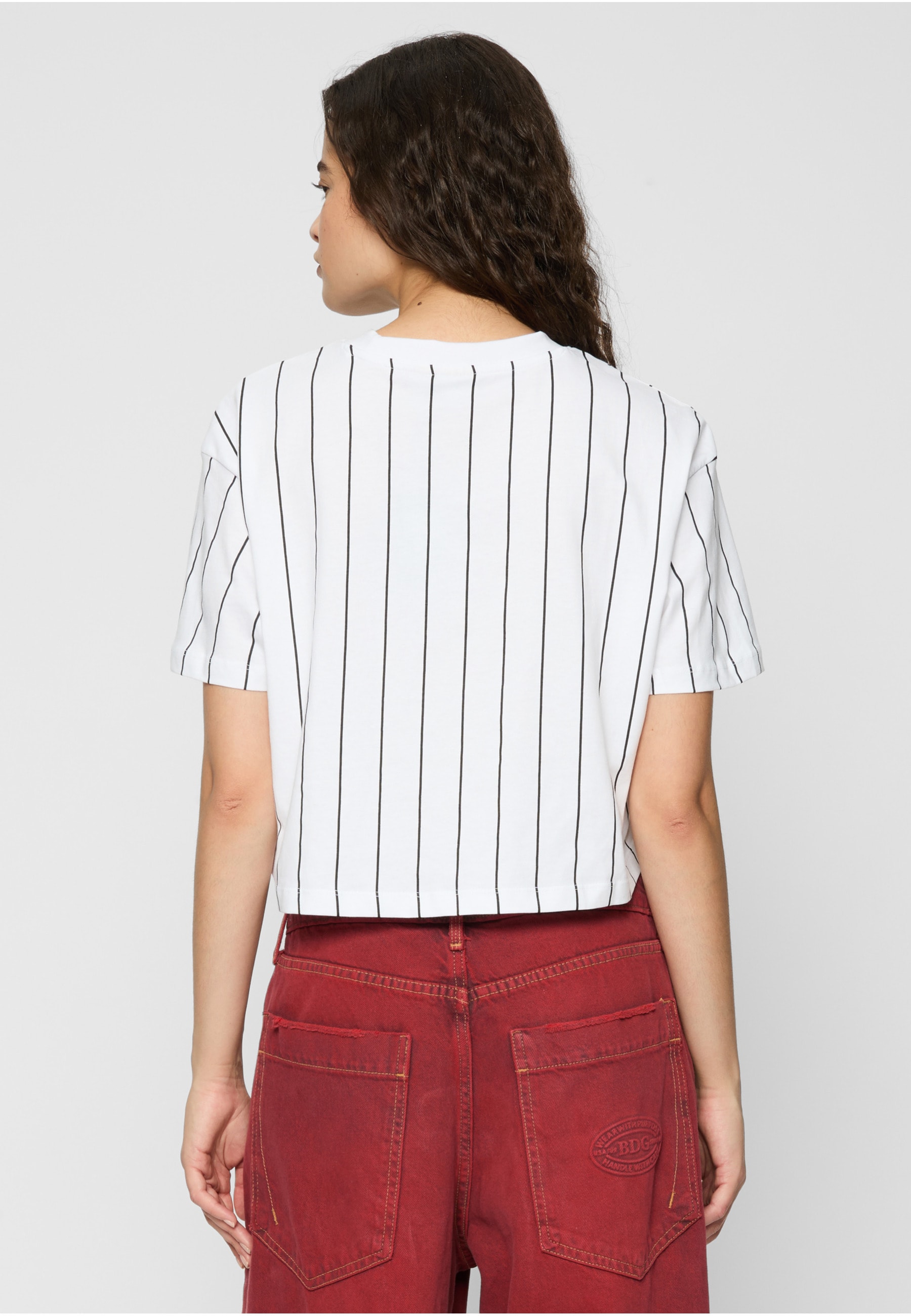 Karl Kani T-Shirt »Karl Kani Damen Small Signature Essential Pinstripe Crop Tee« 1 Stk.
