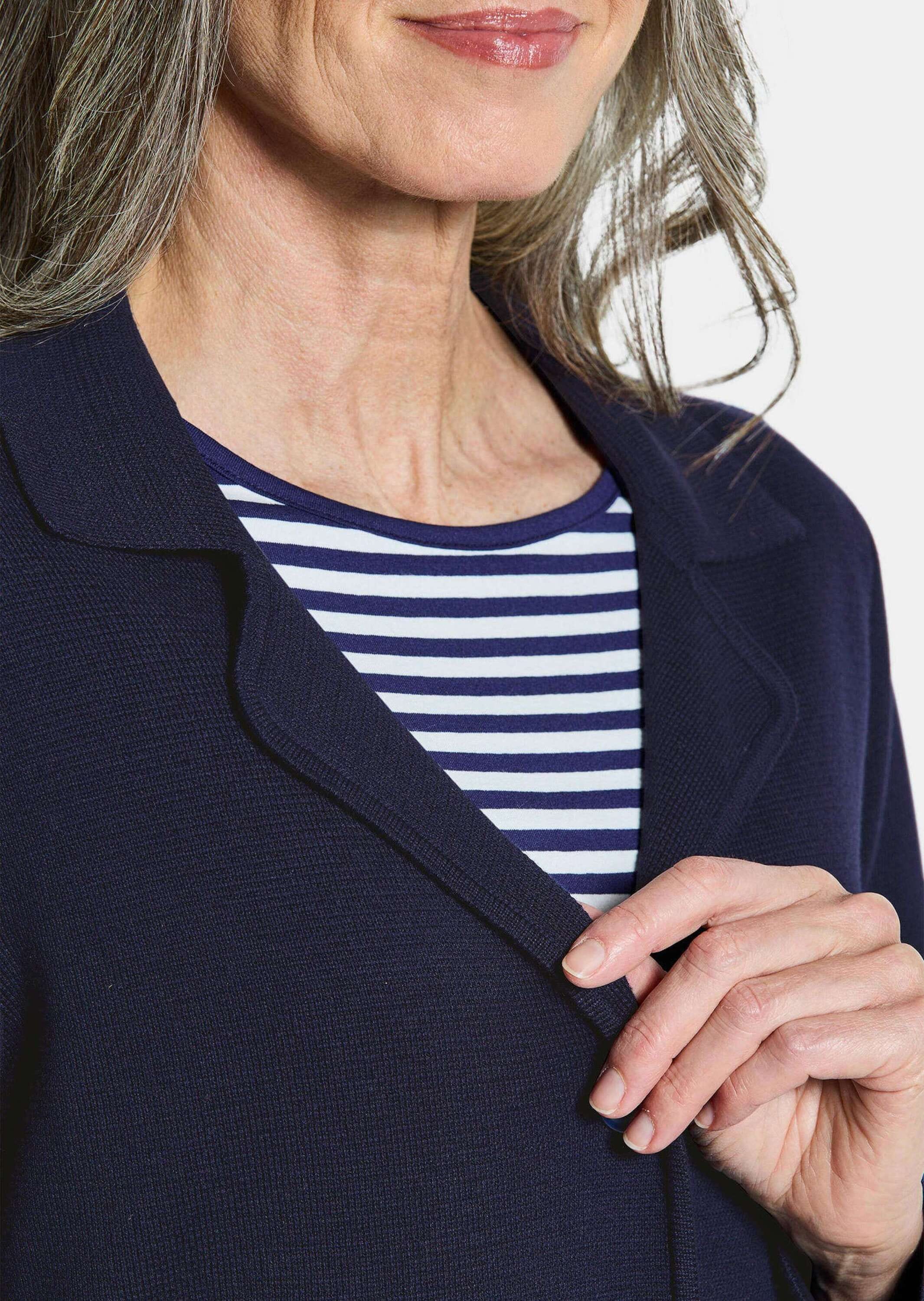 GOLDNER Jackenblazer »Milano-Ripp-Blazer mit Reverskragen« figurschmeichelender Schnitt