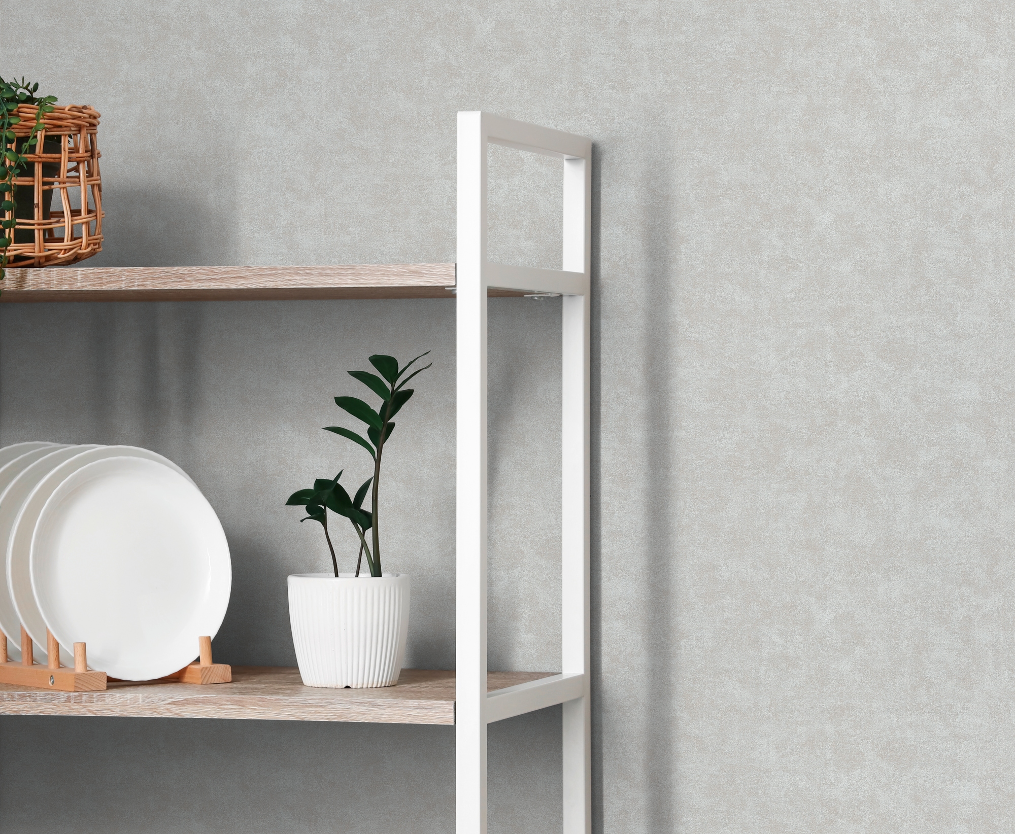 A.S. Création Vliestapete »Attractive 3 Soft Concrete Uni« matt | uni aufgeschäumt Beige und Grau, leichter Glanz, fein strukturiert