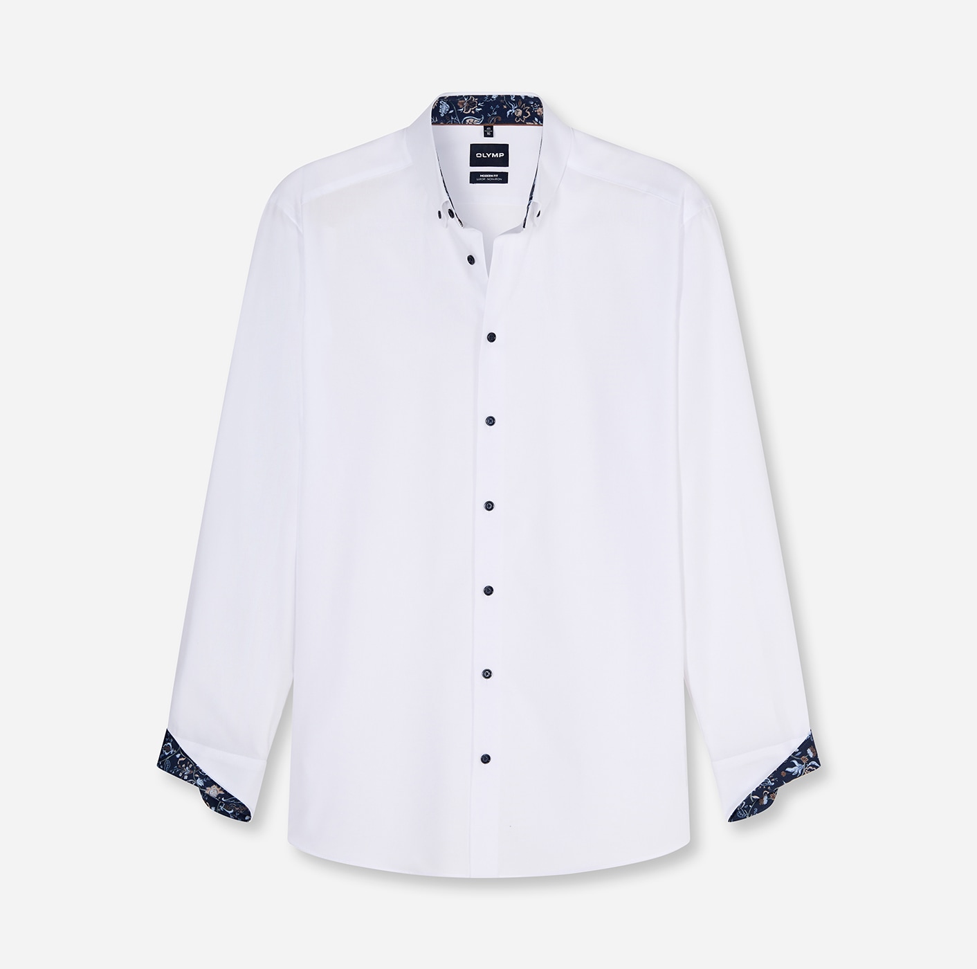 OLYMP Langarmhemd "Luxor" Businesshemd, Button-down-Kragen, Modern Fit