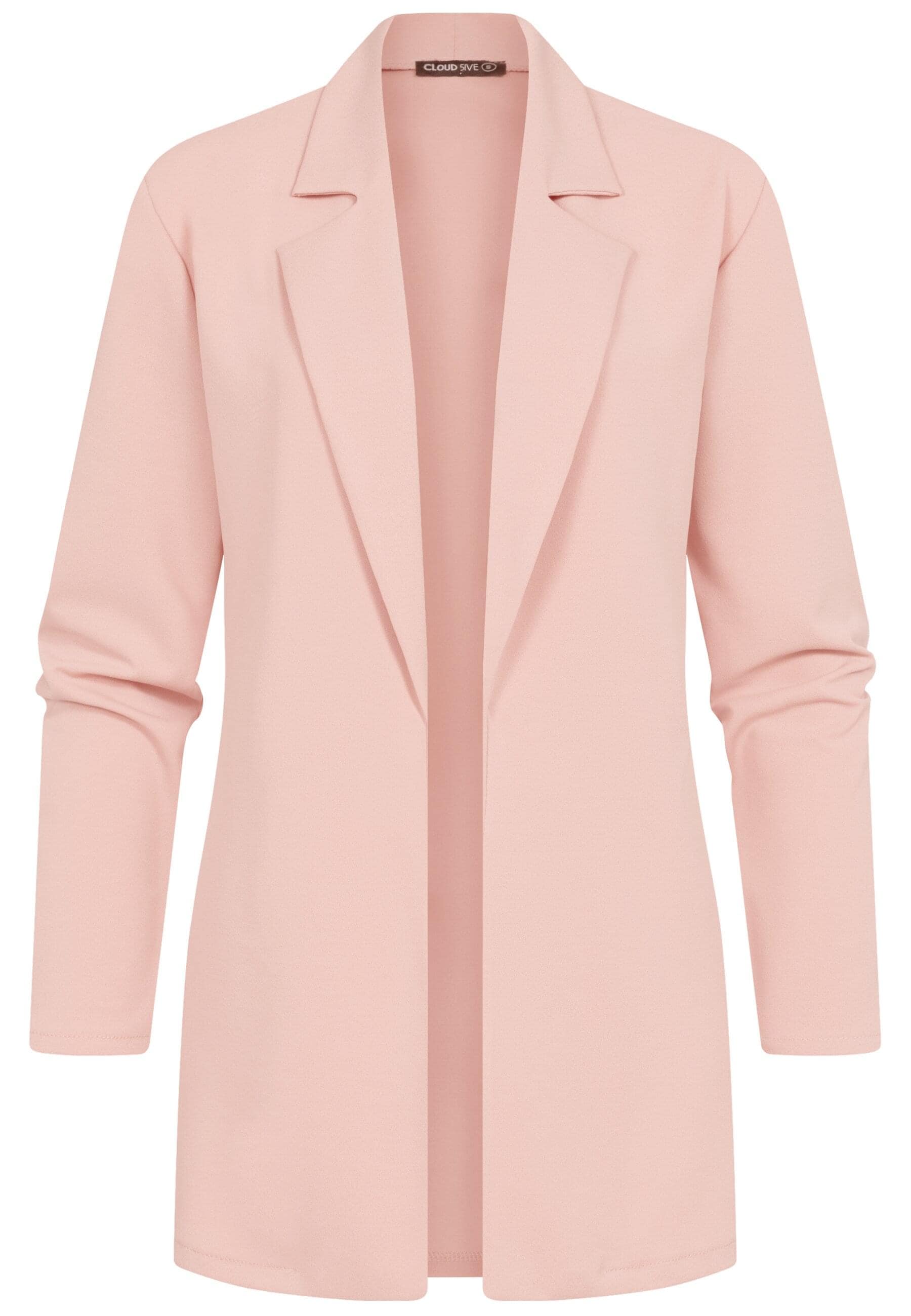CLOUD 5IVE Strickjacke "CLOUD 5IVE Longform Blazer mit Reverskragen" 1 Stk. günstig online kaufen