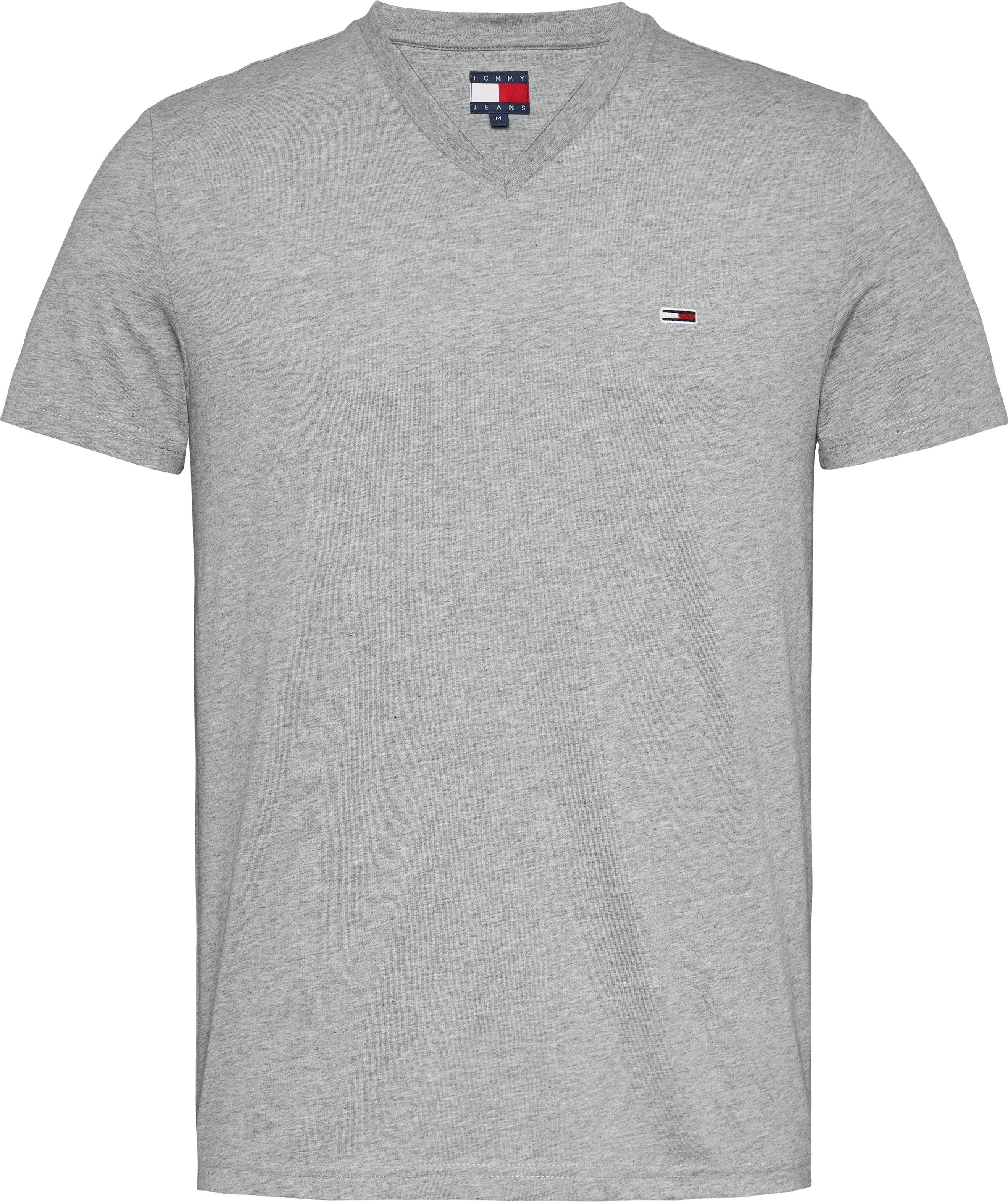 Tommy Jeans T-Shirt »TJM XSLIM JASPE VNECK TEE EXT«, in Melange-Optik