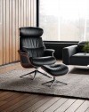 FLEXLUX Relaxsessel »Clement Relaxstuhl, Polstersessel, Liegesessel, TV-Sessel,«, Rücken- & Kopfteilverstellung, Drehbar, Armlehne Eiche, Fuß Alu