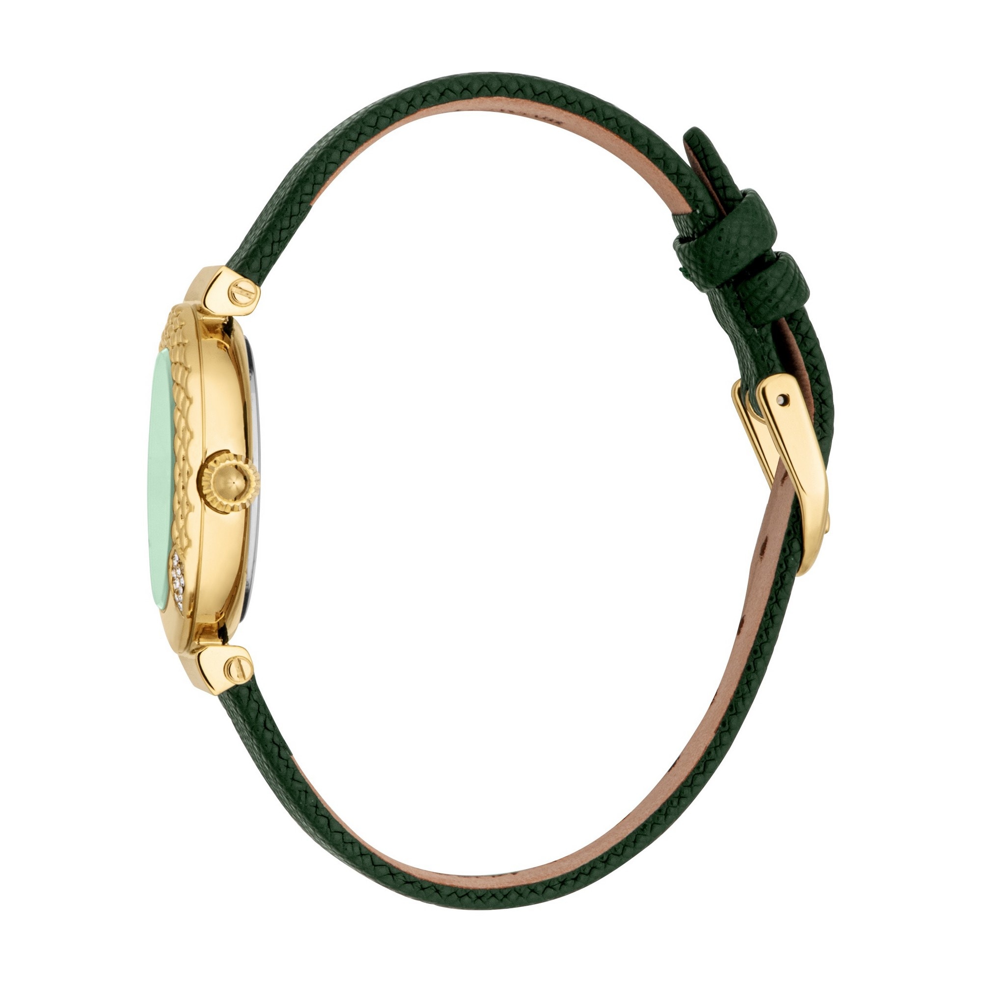 Just Cavalli Time Quarzuhr »Mistero« Armbanduhr, Damenuhr, Lederarmband, analog, Kristallsteine