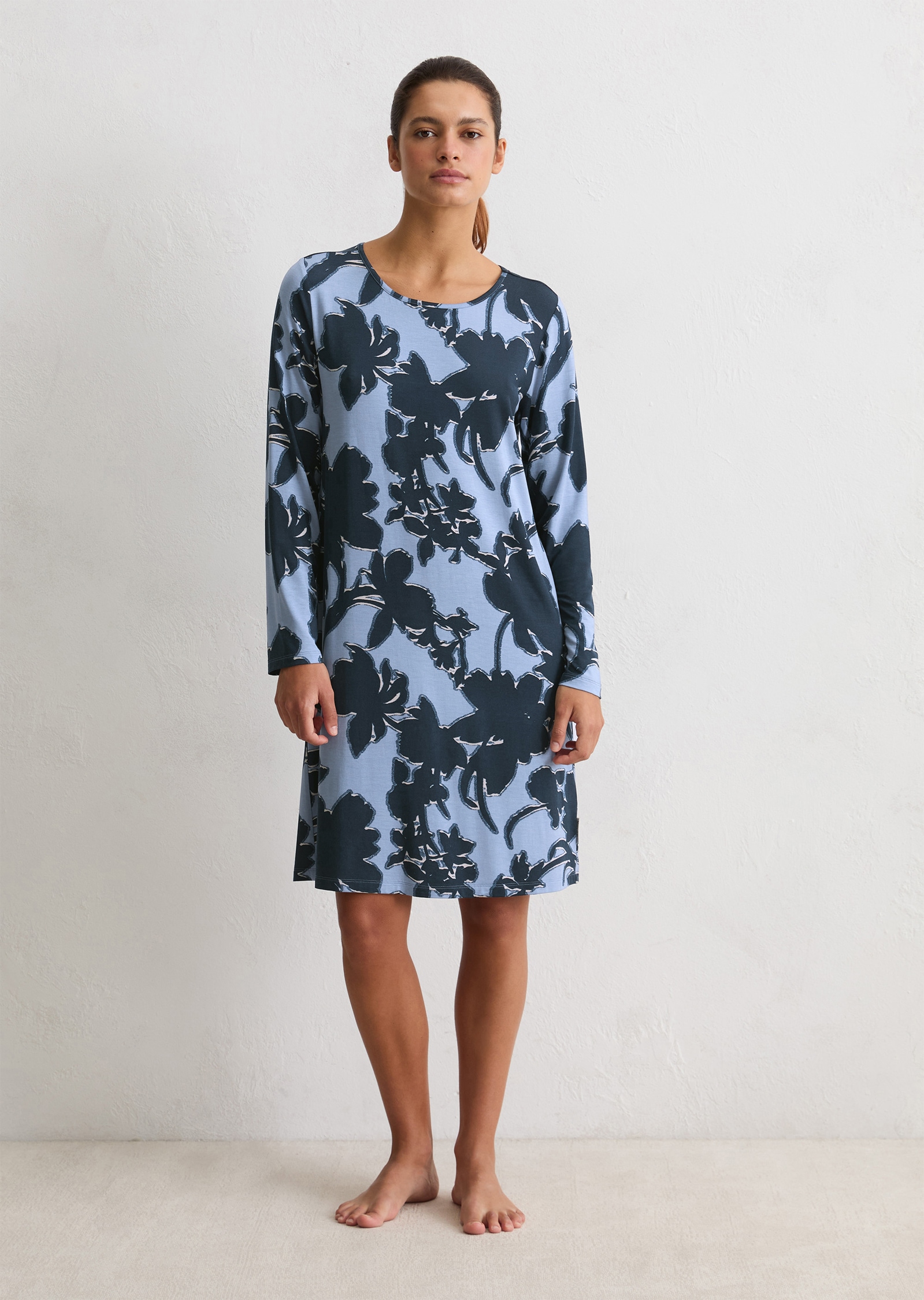 Marc O'Polo Shirtkleid »Mix N Match Cotton Modal«, weich, Modalmix, elastisch, Rundhals-Ausschnitt, Langarm