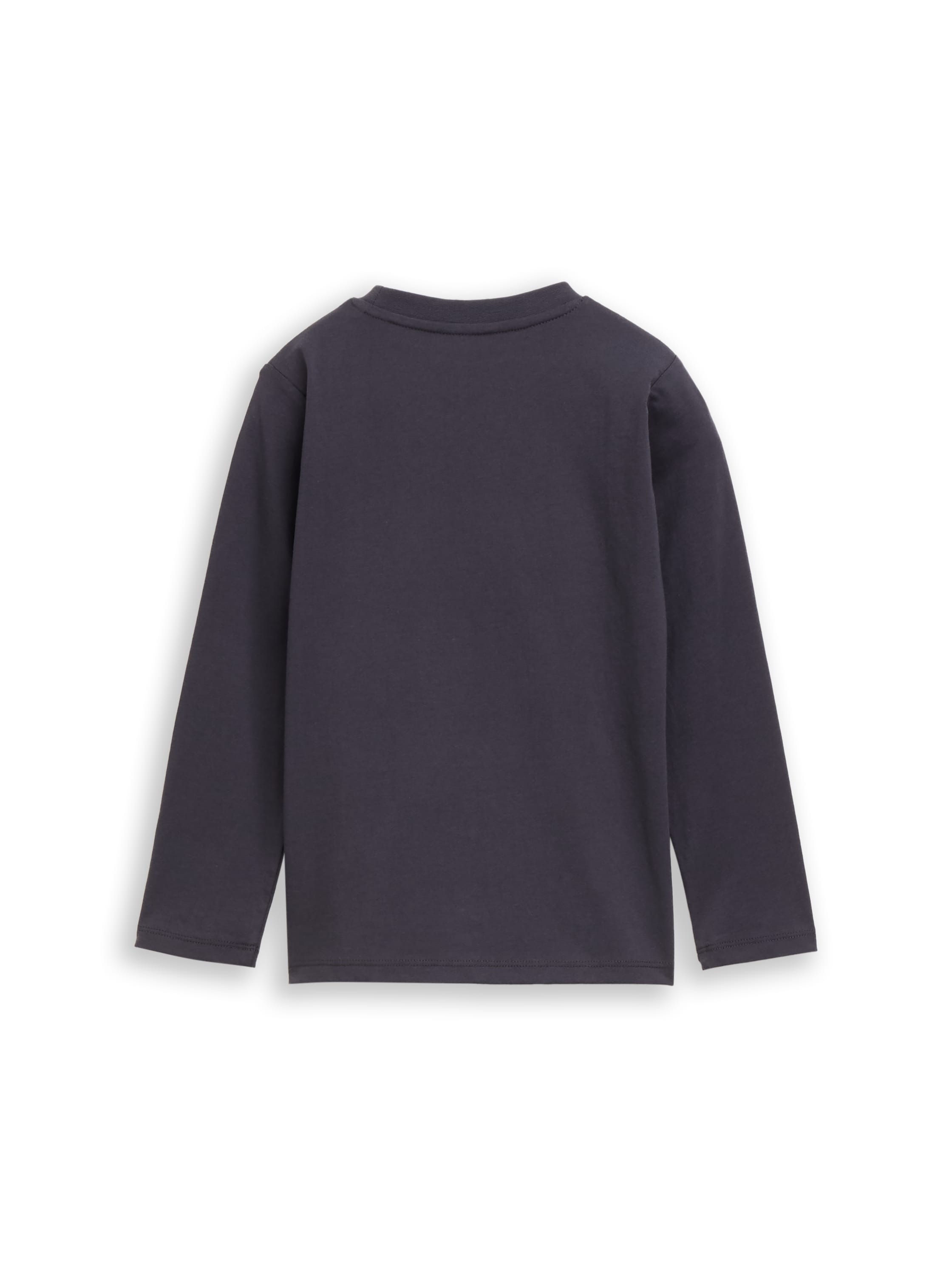TOM TAILOR Langarmshirt mit Frontprint und Pailletten / Rundhals / für Boys