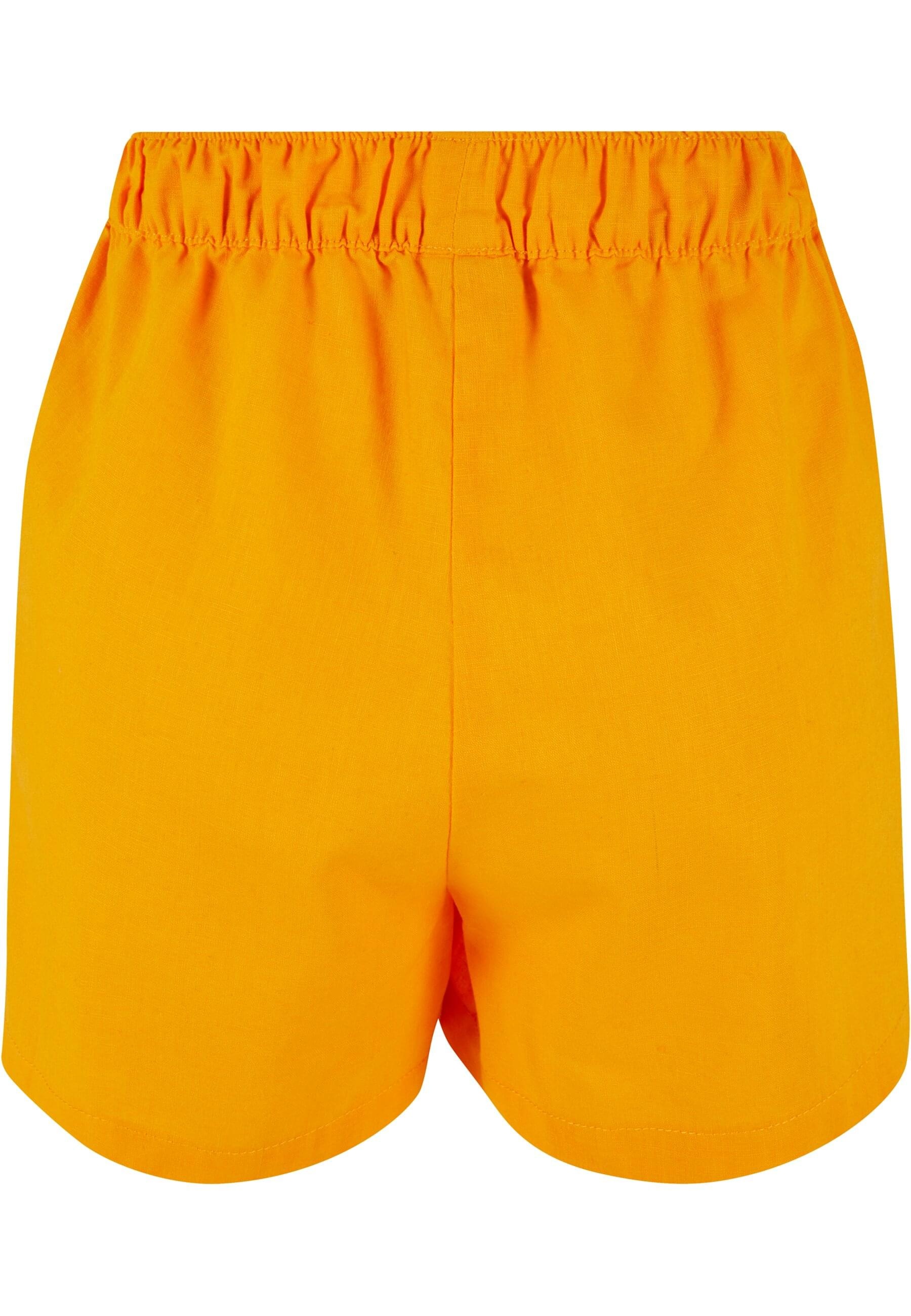 URBAN CLASSICS Shorts »Urban Classics Damen Ladies Linen Mixed Boxer Shorts«, (1 tlg.)
