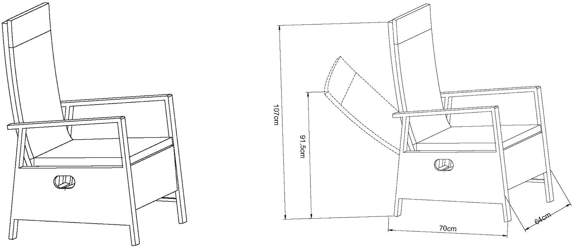 KONIFERA Hochlehner »New Monaco« (Set) 2 Stk.inklusive Sitzkissen