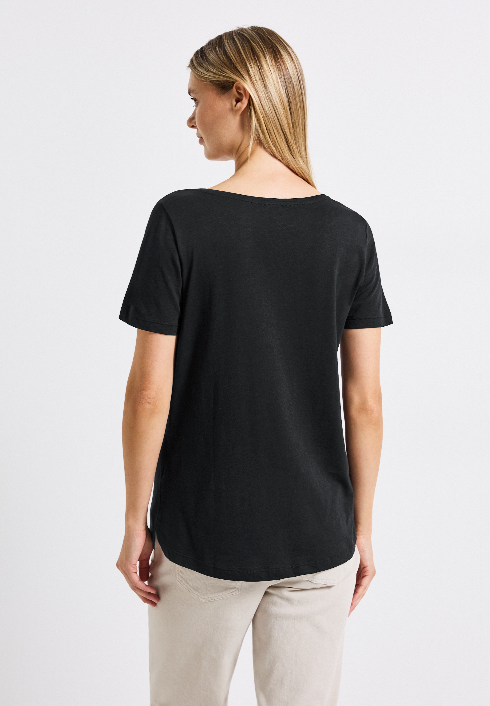 STREET ONE V-Shirt, im soften Baumwoll-Mix