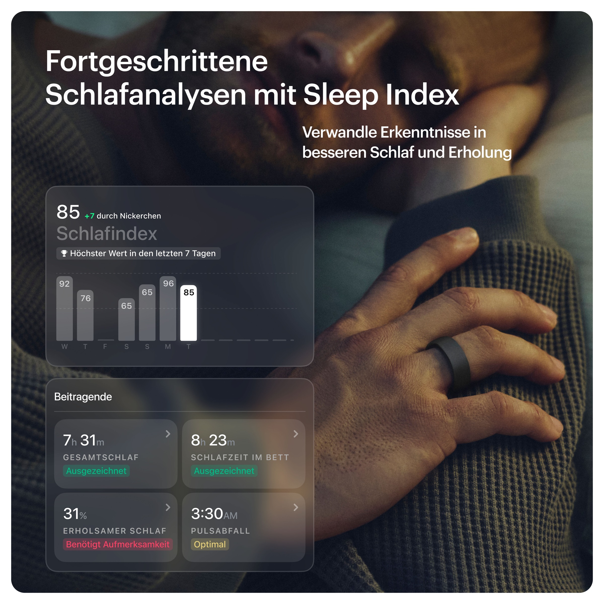 Ultrahuman Activity Tracker »Smartring AIR - Size 14« Schlaf- und Fitness-Tracker für Frauen und Männer