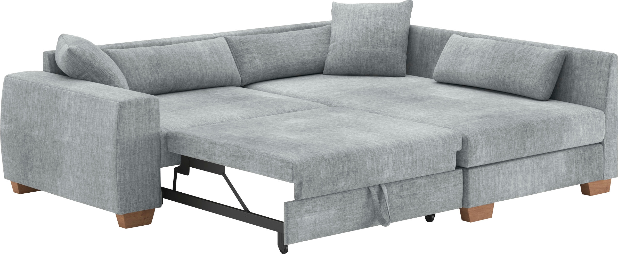 Mr. Couch Ecksofa »Helena L-Form«, Mit Federkern, wahlweise mit Bettfunktion und Taschenfederkern