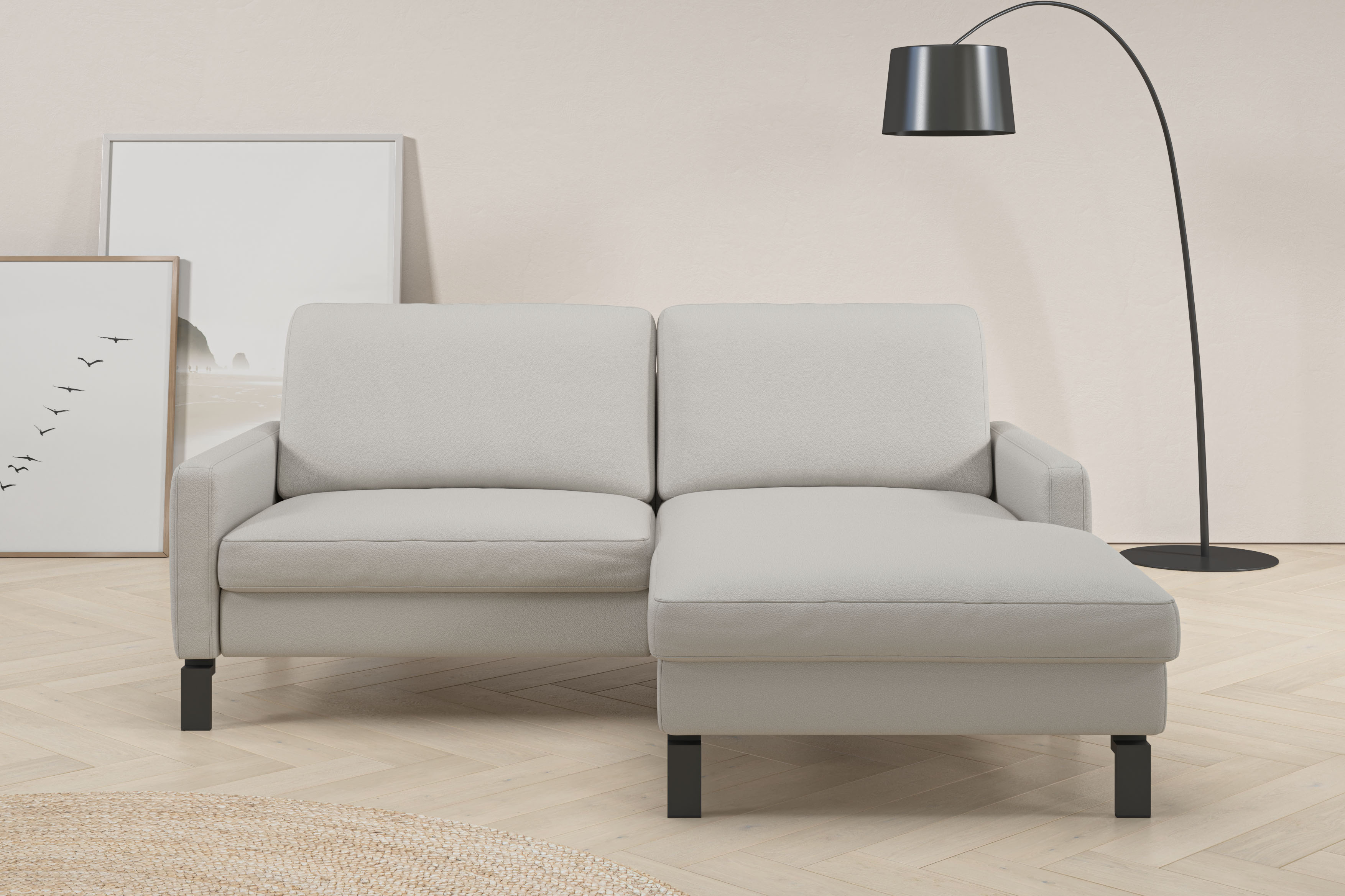 Home affaire Ecksofa "Lecce, L-Form, Federkernpolsterung, Breite 194 cm" inkl. saugroboterfreundliche Höhe & schmale Armlehnen